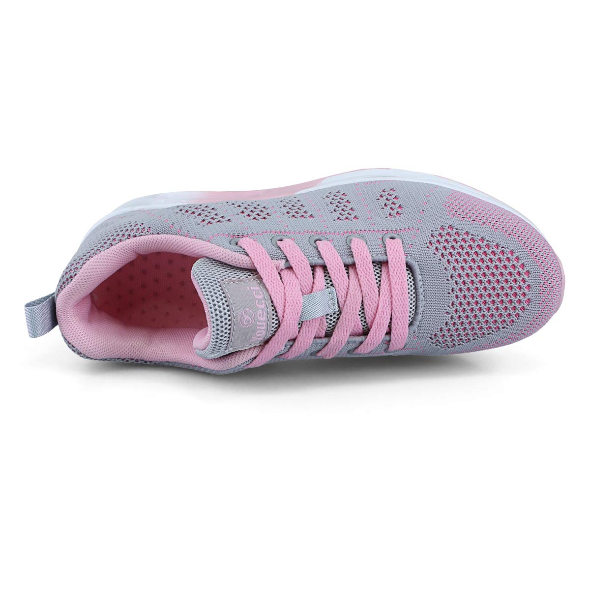 ANBIWANGLUO Damen Turnschuhe Sportliche Laufschuhe Schnürschuhe Atmungsaktive Outdoor Cross Trainer zum Joggen