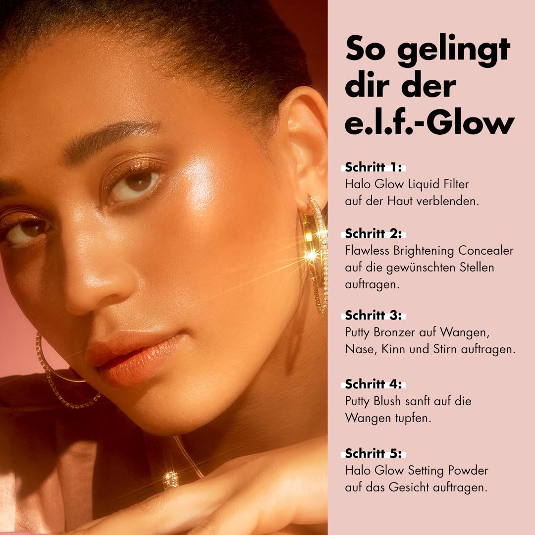 e.l.f. Halo Glow Liquid Filter, Illuminating Liquid Glow Booster For A Radiant Complexion, Infused With Hyaluronic Acid, 2 Fair- Light