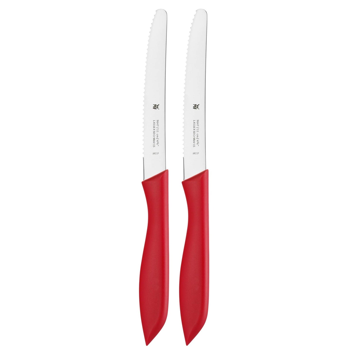 WMF Classic Line Frühstücksmesser Set 6-teilig, 23 cm, Brötchenmesser Wellenschliff, Brotzeitmesser, Spezialklingenstahl, Kunststoffgriff, schwarz