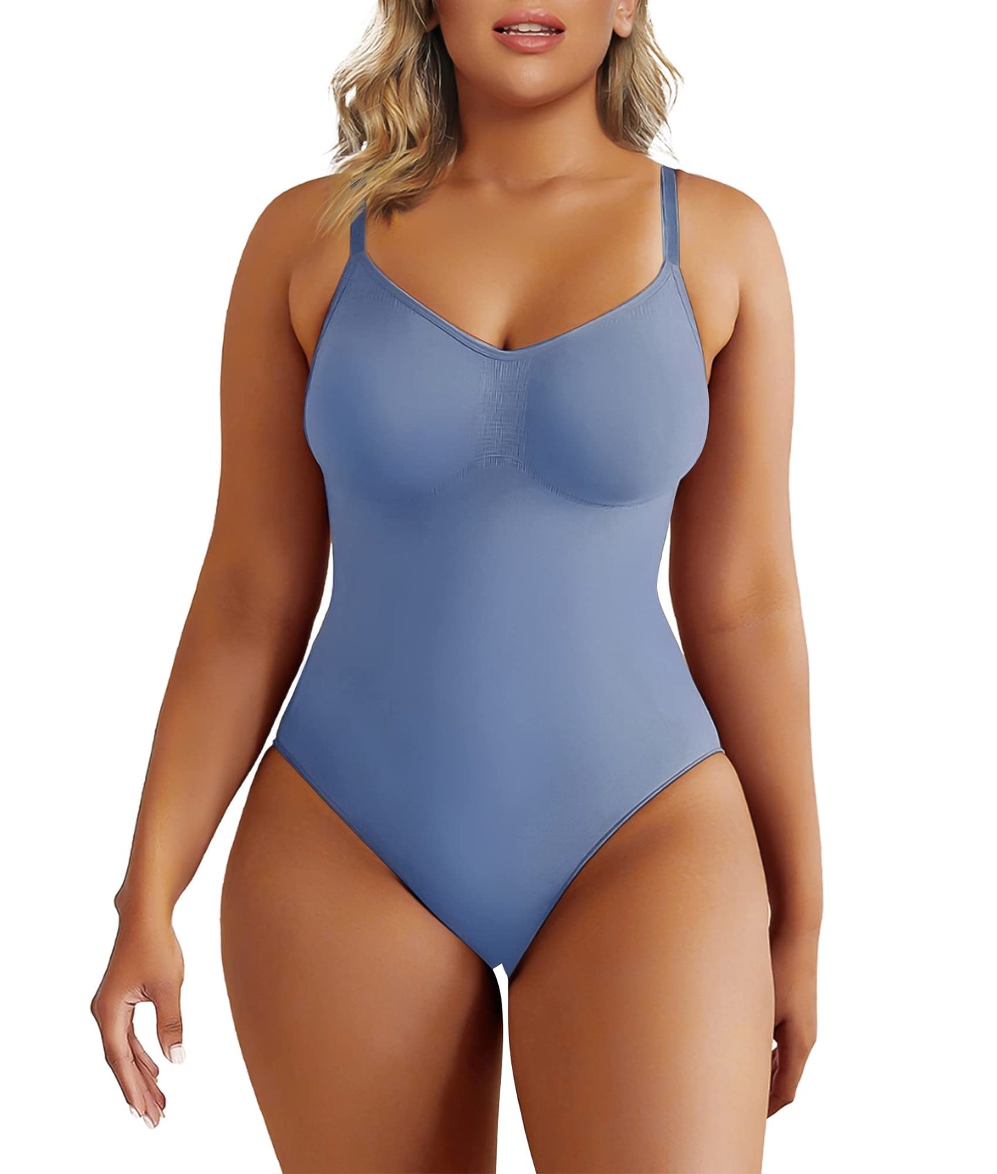 SHAPERX Shapewear Damen Bauchweg Bodysuit Formender Body Shaper Sculpting Tanga mit Verstellbarer Schultergurt
