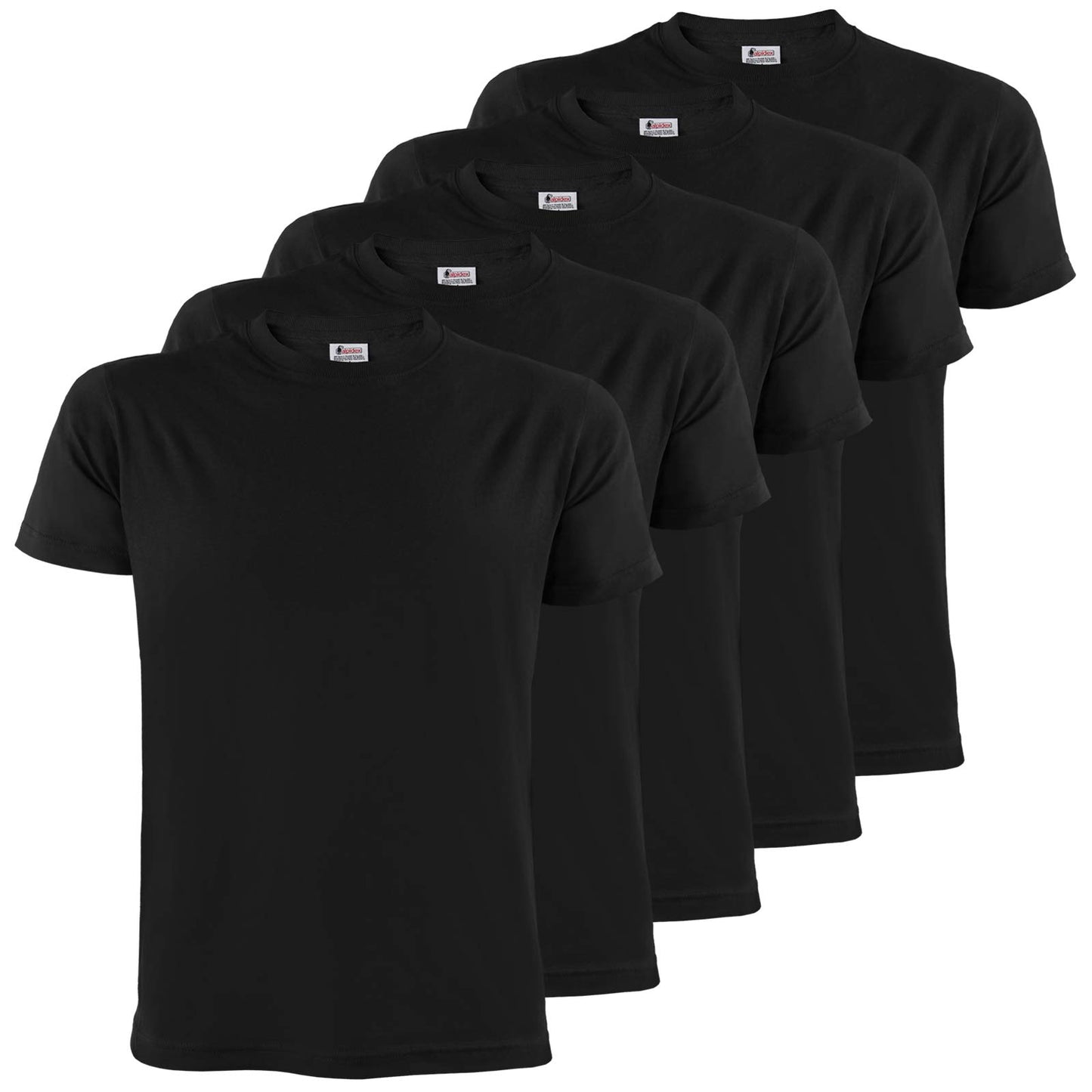 ALPIDEX Herren T-Shirts 5er Set Rundhals einfarbig S M L XL XXL 3XL 4XL 5XL
