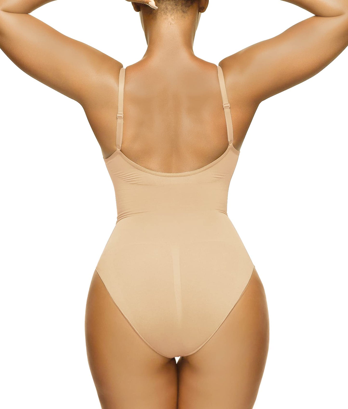 SHAPERX Shapewear Damen Bauchweg Bodysuit Formender Body Shaper Sculpting Tanga mit Verstellbarer Schultergurt