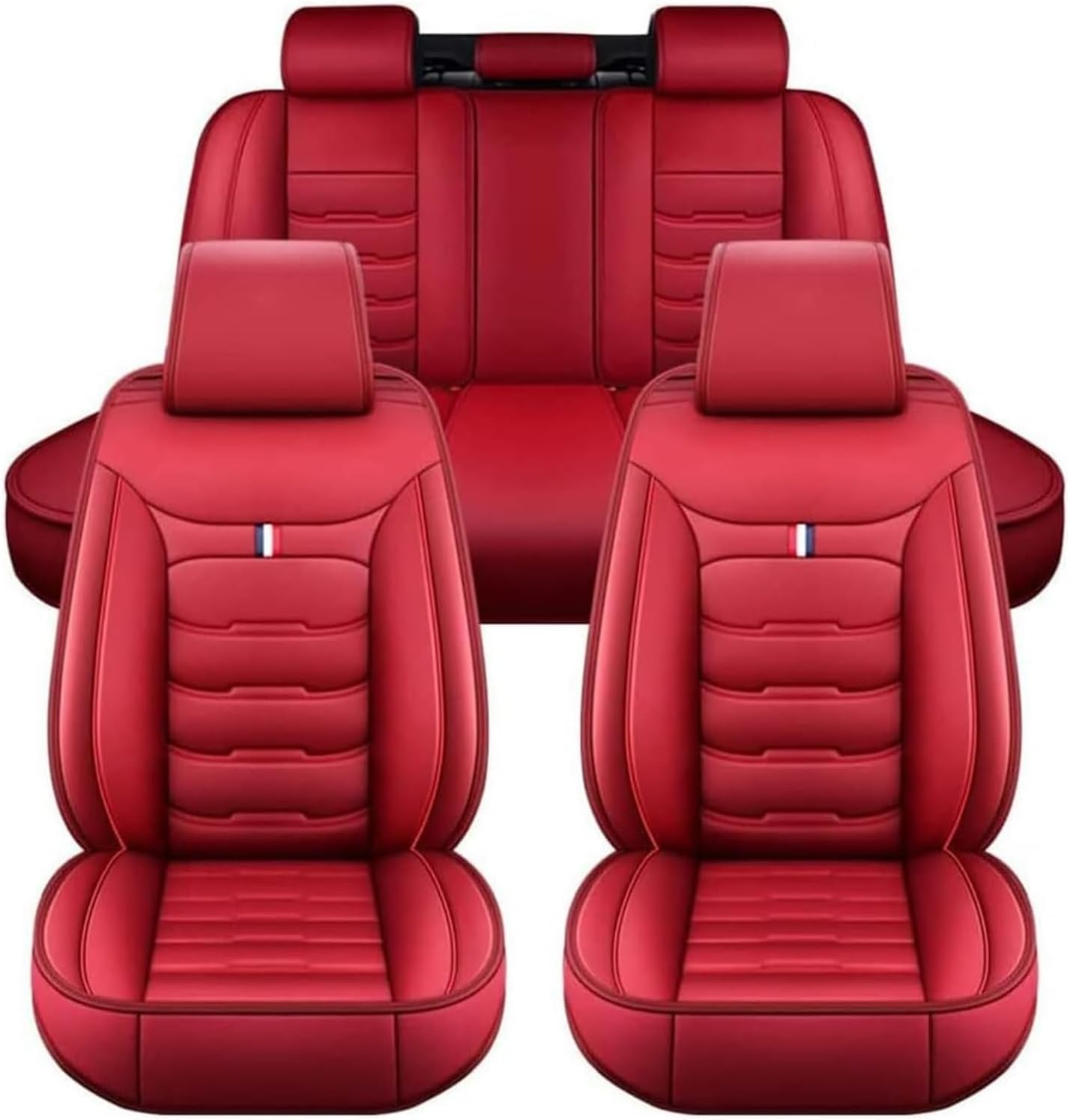 Auto Leder Sitzbezüge Sets für BMW X1 X3 X4 X5 X6 1/3/4/5/6/7 F25 F10 E83 E84 E70 E87 E90 E92 320I F11 F20 F15 F16 F30, Autositzbezüge Sets rutschfest Wasserdicht Atmungsaktiv Bequem Seat Schonbezüge
