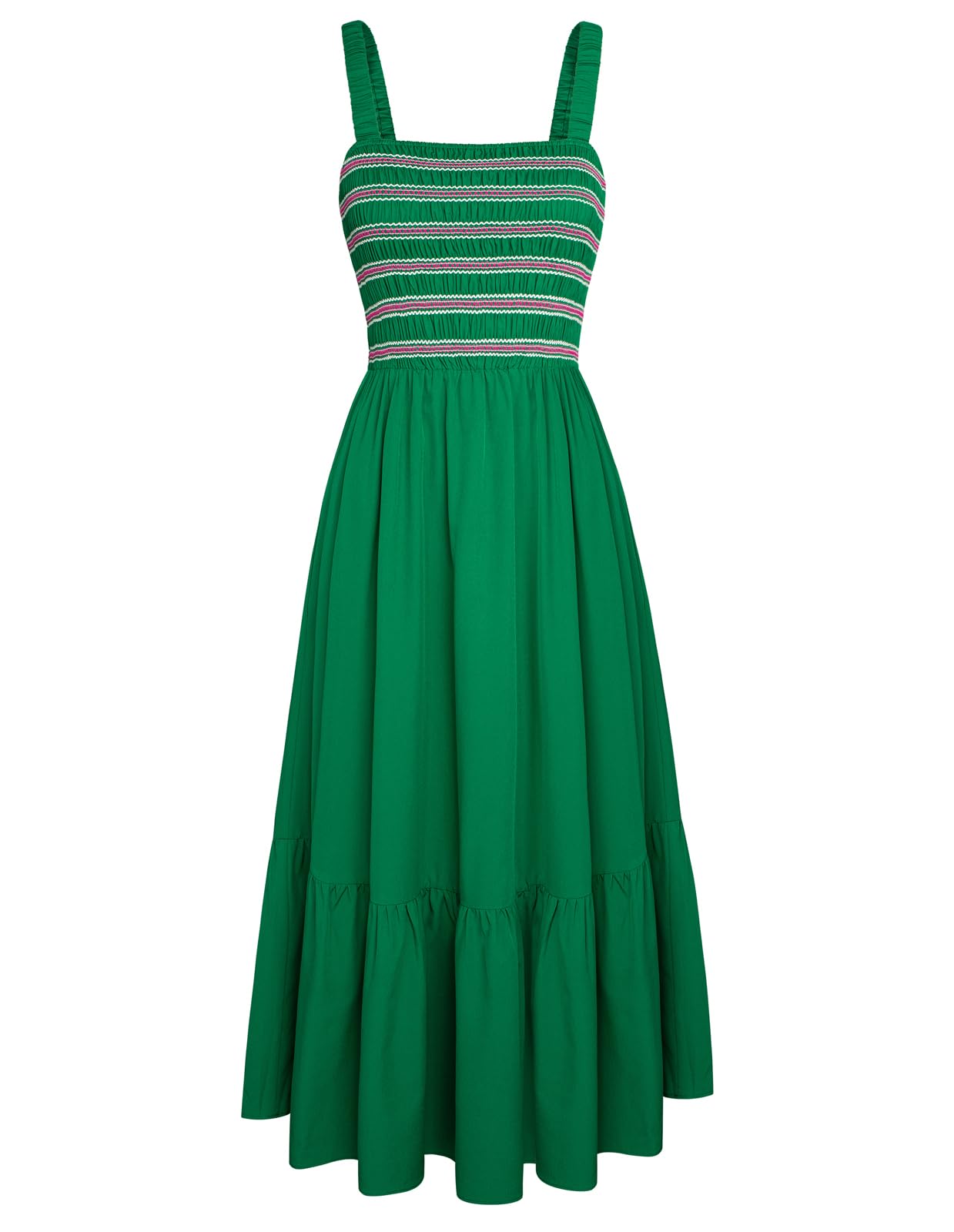 GRACE KARIN Damen Ärmellos Spaghettiträger Freizeitkleid Sommer Langes Strandkleider mit Taschen