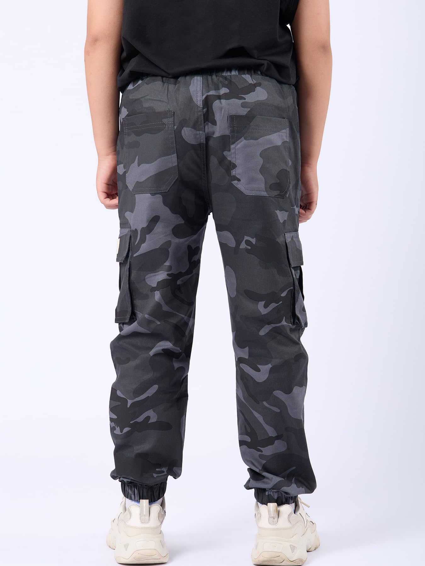 NATUST Jungen Cargohose Kinder Freizeithose mit Elastischem Bund