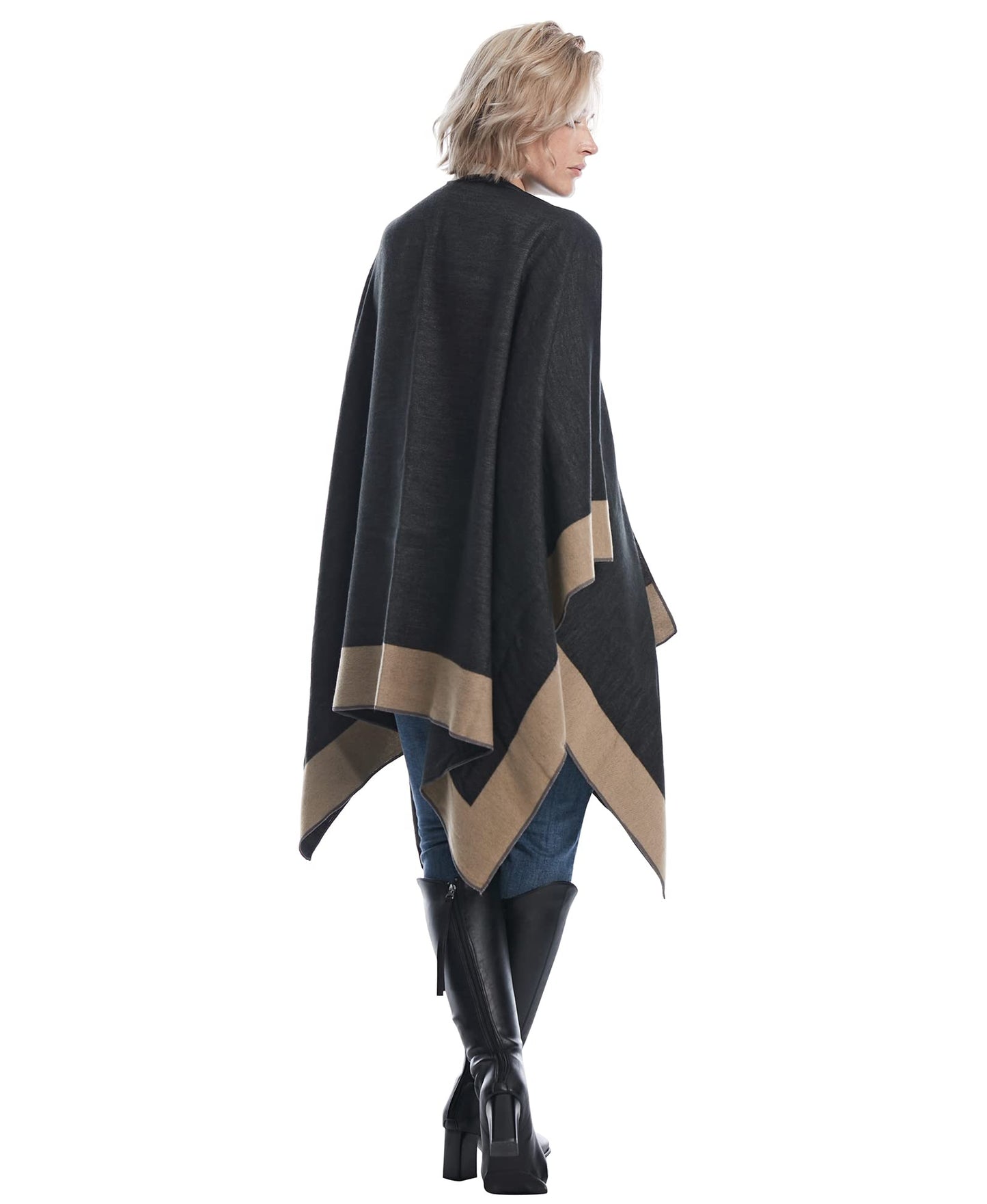 DiaryLook Damen Poncho Schal Winter Cardigan Übergroße Cape Elegant Poncho Für Frauen Umhang Damen Warm Geschenk Für Mutter