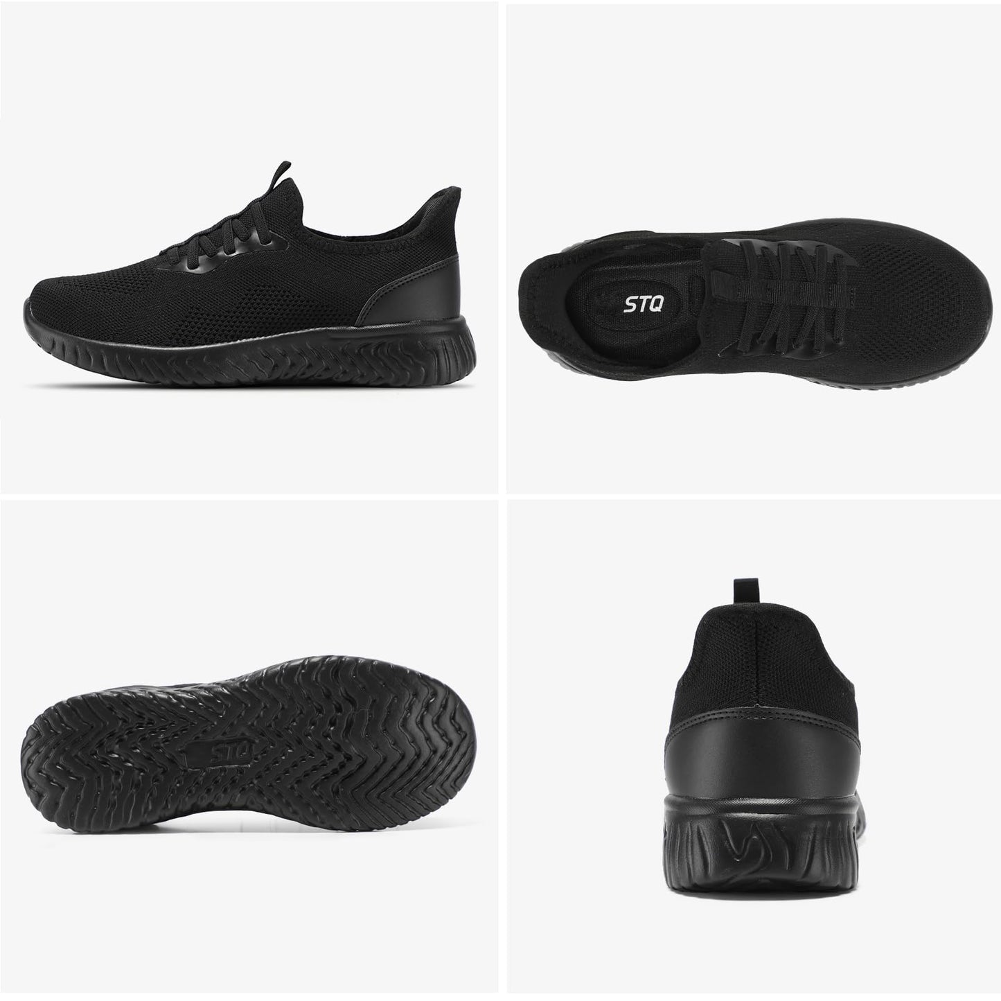 STQ Damen Slip on Sneakers Leichte Turnschuhe zum schlüpfen Bequeme Schlupfschuhe