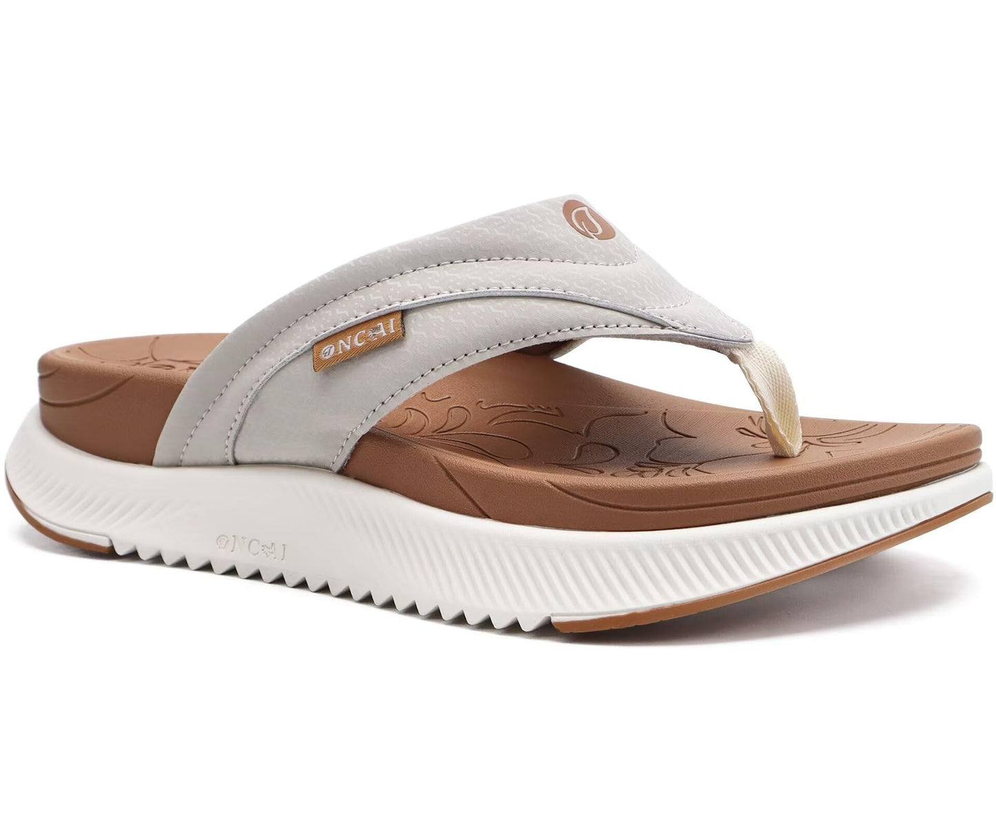ONCAI Damen orthopädische Kissen Flip Flops Erholung Walking Sandalen für Damen mit Arch Support Sommer bequem Slip On Flip Flops für Damen Größe 36-43