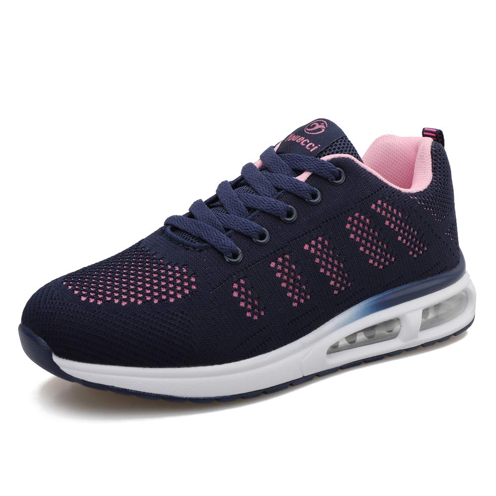 ANBIWANGLUO Damen Turnschuhe Sportliche Laufschuhe Schnürschuhe Atmungsaktive Outdoor Cross Trainer zum Joggen