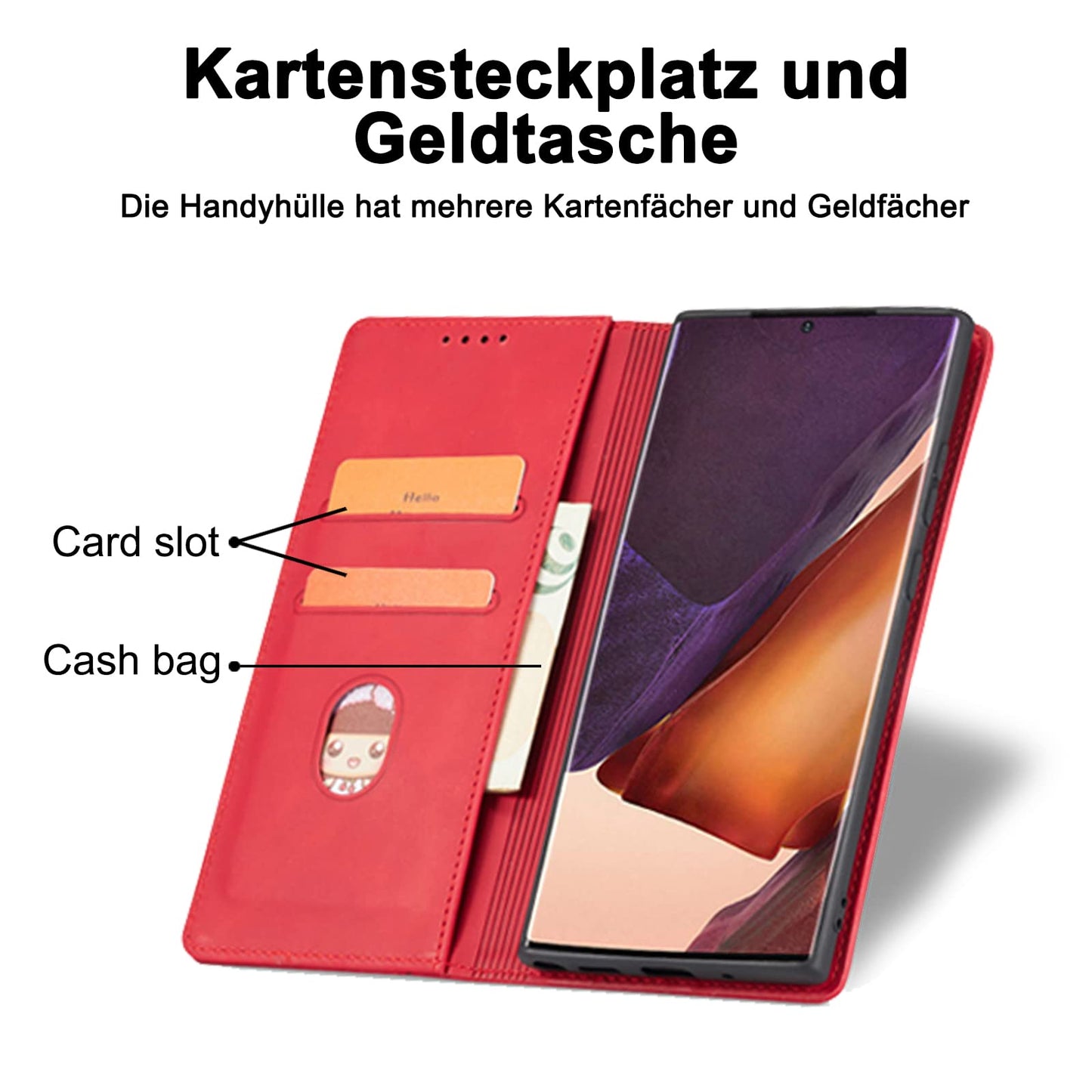 S. Dawezo Hülle für Samsung Galaxy S22 Plus, Premium Leder magnetische Handyhülle mit Ständer, Kartenfach und Brieftasche, Shock Absorbing, kompatibel mit Samsung S22 Plus-Kaffee