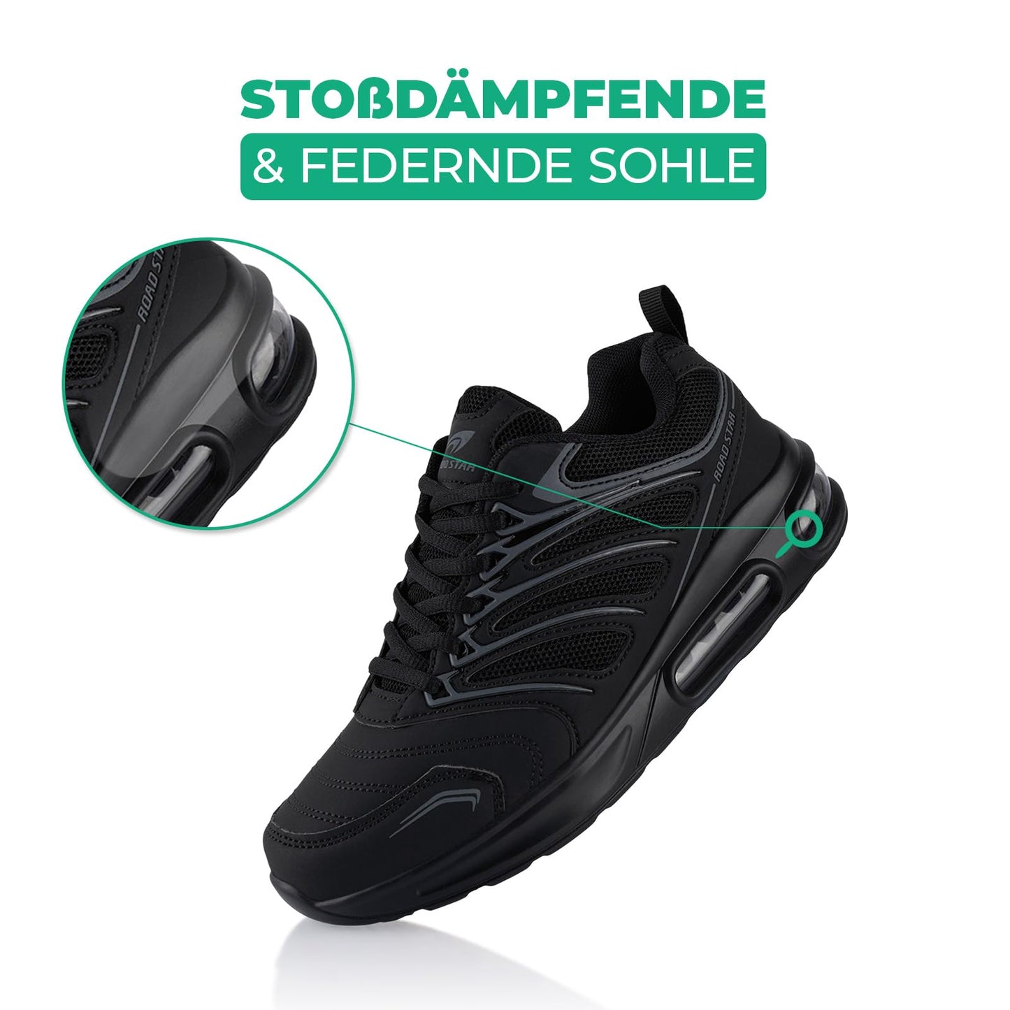 Fusskleidung® Damen Herren Sportschuhe Dämpfung Sneaker leichte Laufschuhe