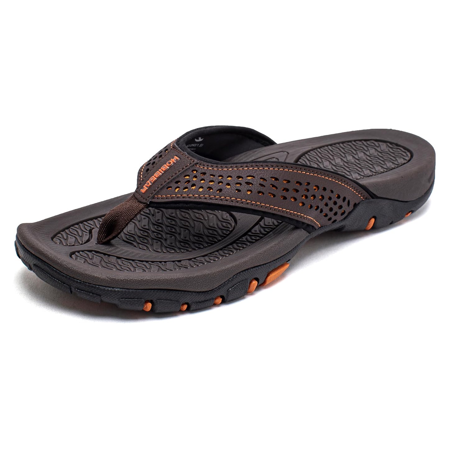 HOBIBEAR Herren Flip Flops Zehentrenner Arch Support Outdoor Sandalen Sommer Beach Surfen Sommerschuhe Rutschfest Hausschuhe Pantoletten