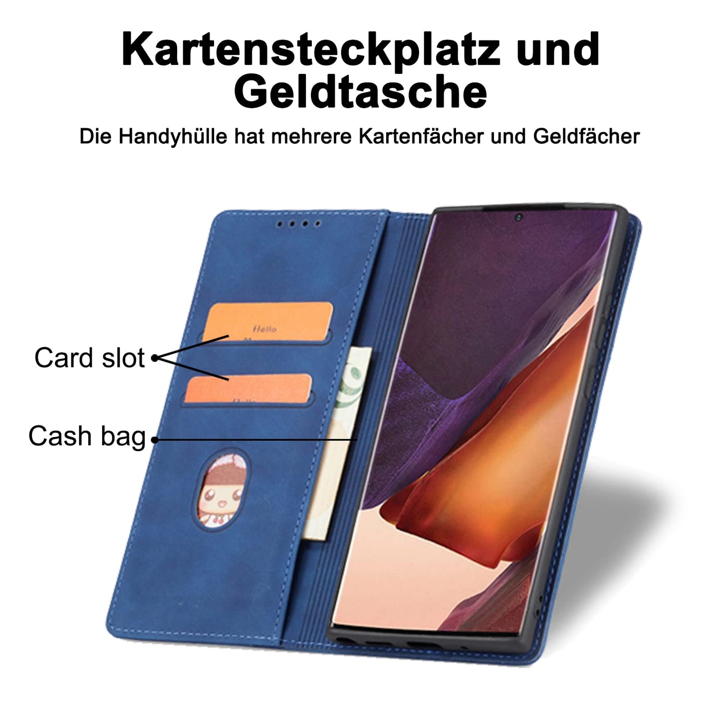 S. Dawezo Hülle für Samsung Galaxy S22 Plus, Premium Leder magnetische Handyhülle mit Ständer, Kartenfach und Brieftasche, Shock Absorbing, kompatibel mit Samsung S22 Plus-Kaffee