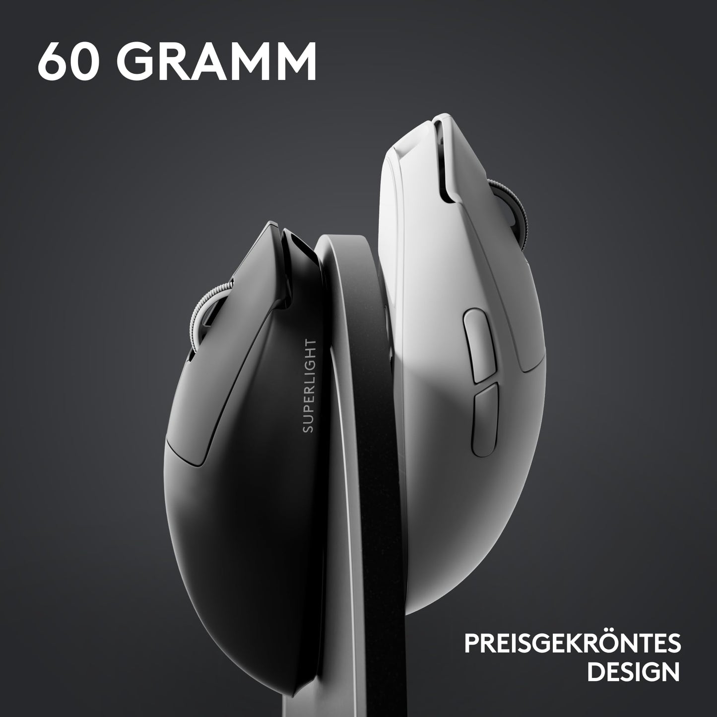 Logitech G PRO X SUPERLIGHT 2 LIGHTSPEED Kabellose Gaming-Maus, West Europa Verpackung, Lightweight, 60g, 8K-Abrufrate, 44K DPI, 5 programmierbare Tasten, USB-C, PC & Mac - Schwarz