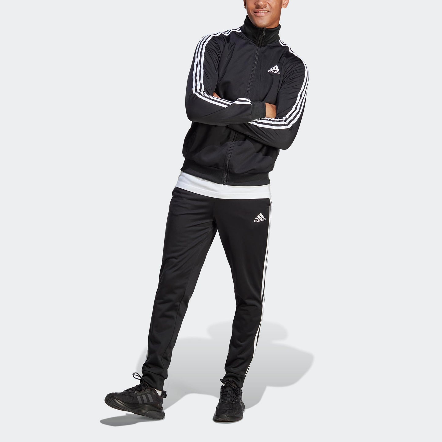 adidas Herren Sportswear Basic 3-stripes Tricot Trainingsanzug