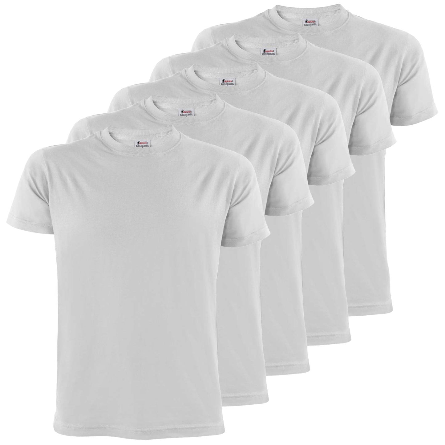 ALPIDEX Herren T-Shirts 5er Set Rundhals einfarbig S M L XL XXL 3XL 4XL 5XL
