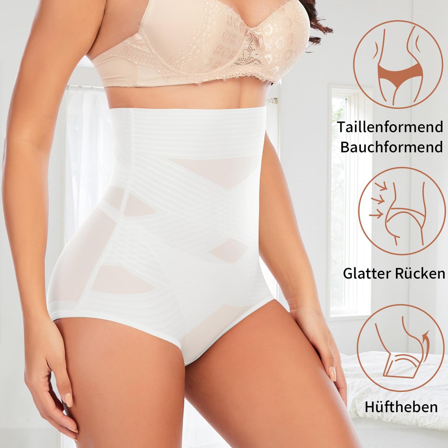 YARRCO Bauchweg Unterhose Damen Miederslips Shapewear Miederhose Hohe Taille Body Shaper Unterwäsche