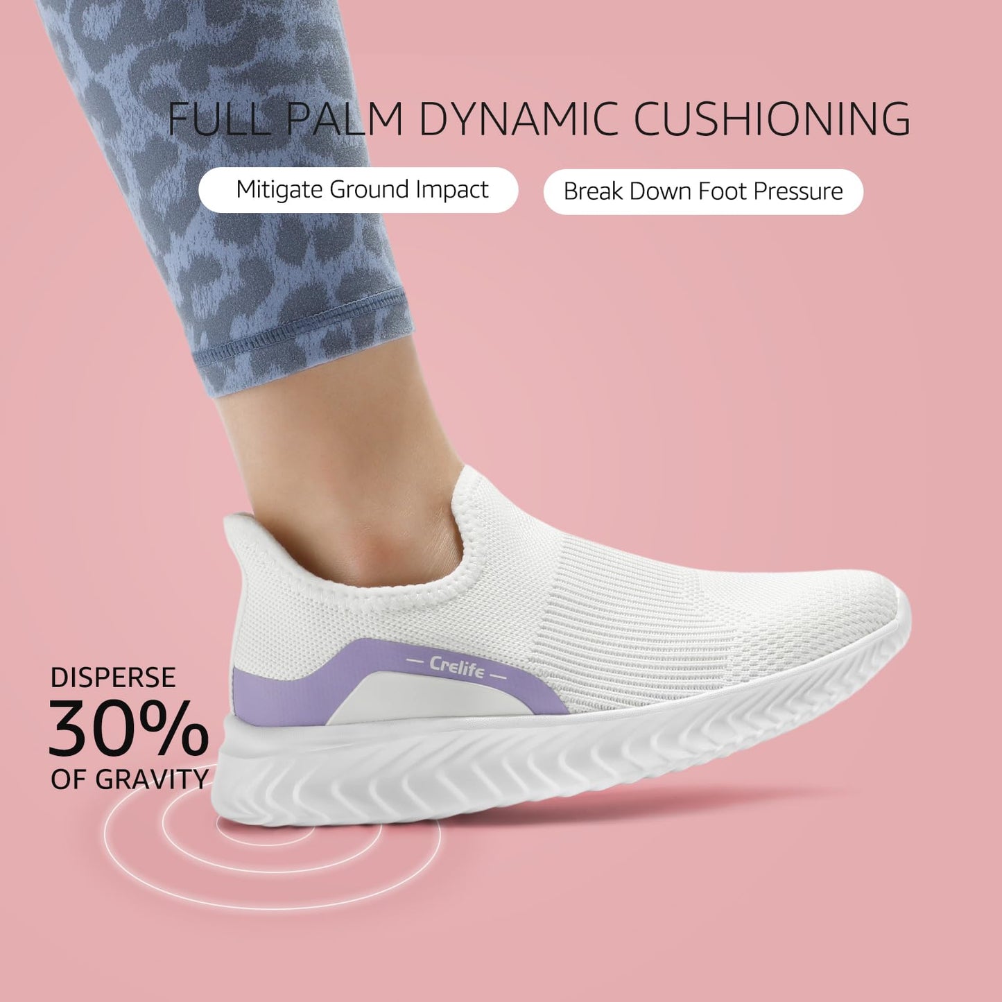 STQ Slip on Freihändig Damen Slip on Sneakers Bequem Orthopädische Schuhe