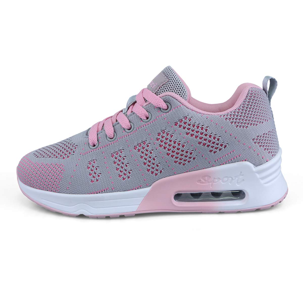 ANBIWANGLUO Damen Turnschuhe Sportliche Laufschuhe Schnürschuhe Atmungsaktive Outdoor Cross Trainer zum Joggen