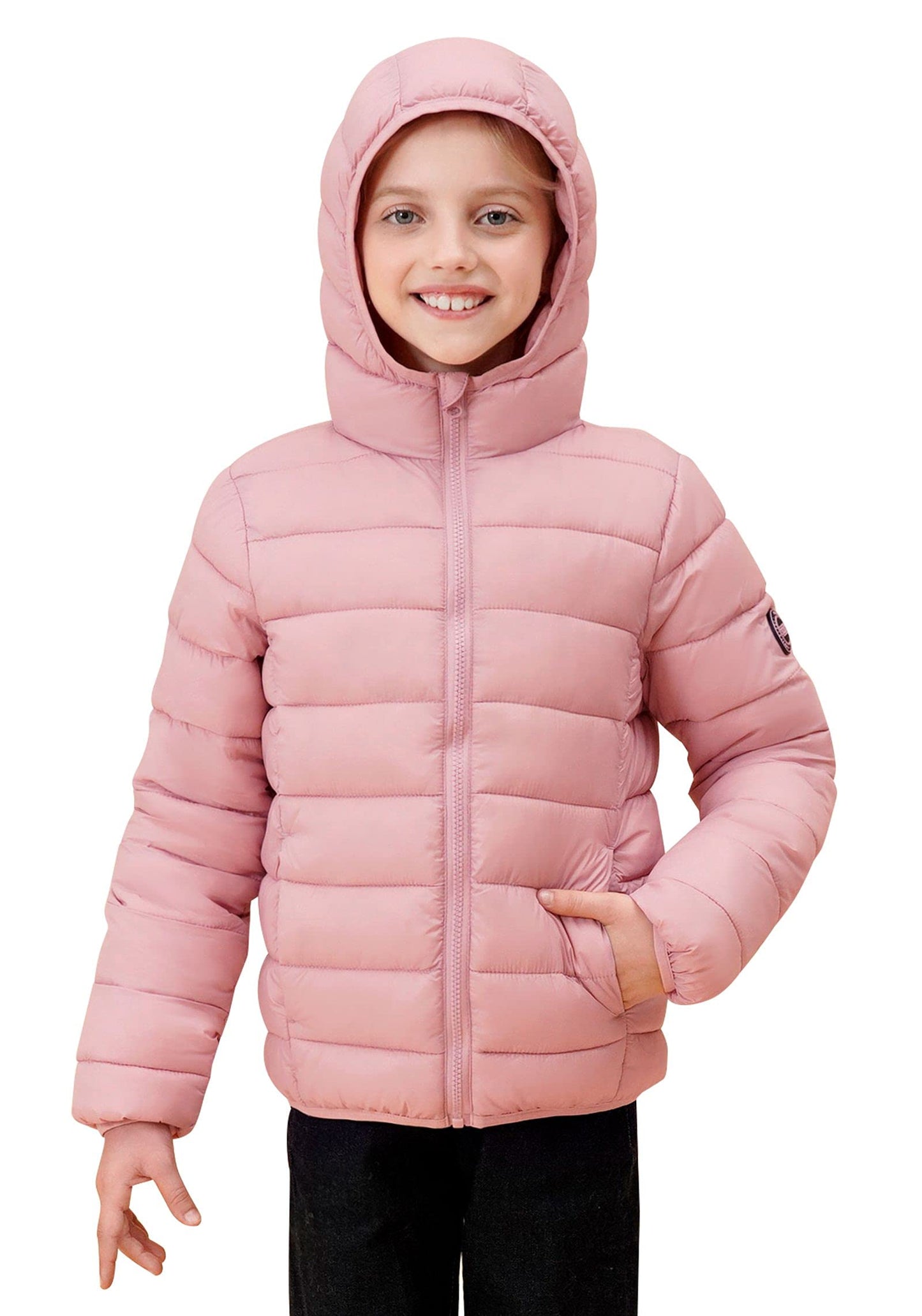 SOLOCOTE Jungen Wintermäntel Leichtgewichtige Wasserabweisende Winddichte Packbare Kapuzen Daunen Wie Wattierung Jacke