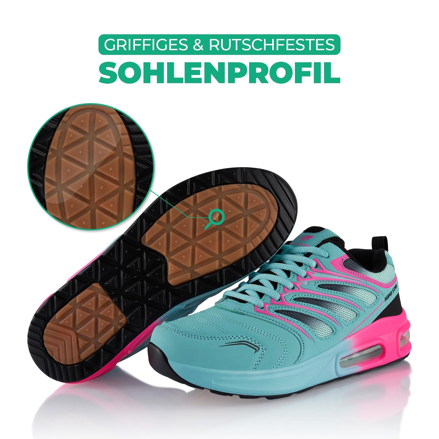 Fusskleidung® Damen Herren Sportschuhe Dämpfung Sneaker leichte Laufschuhe