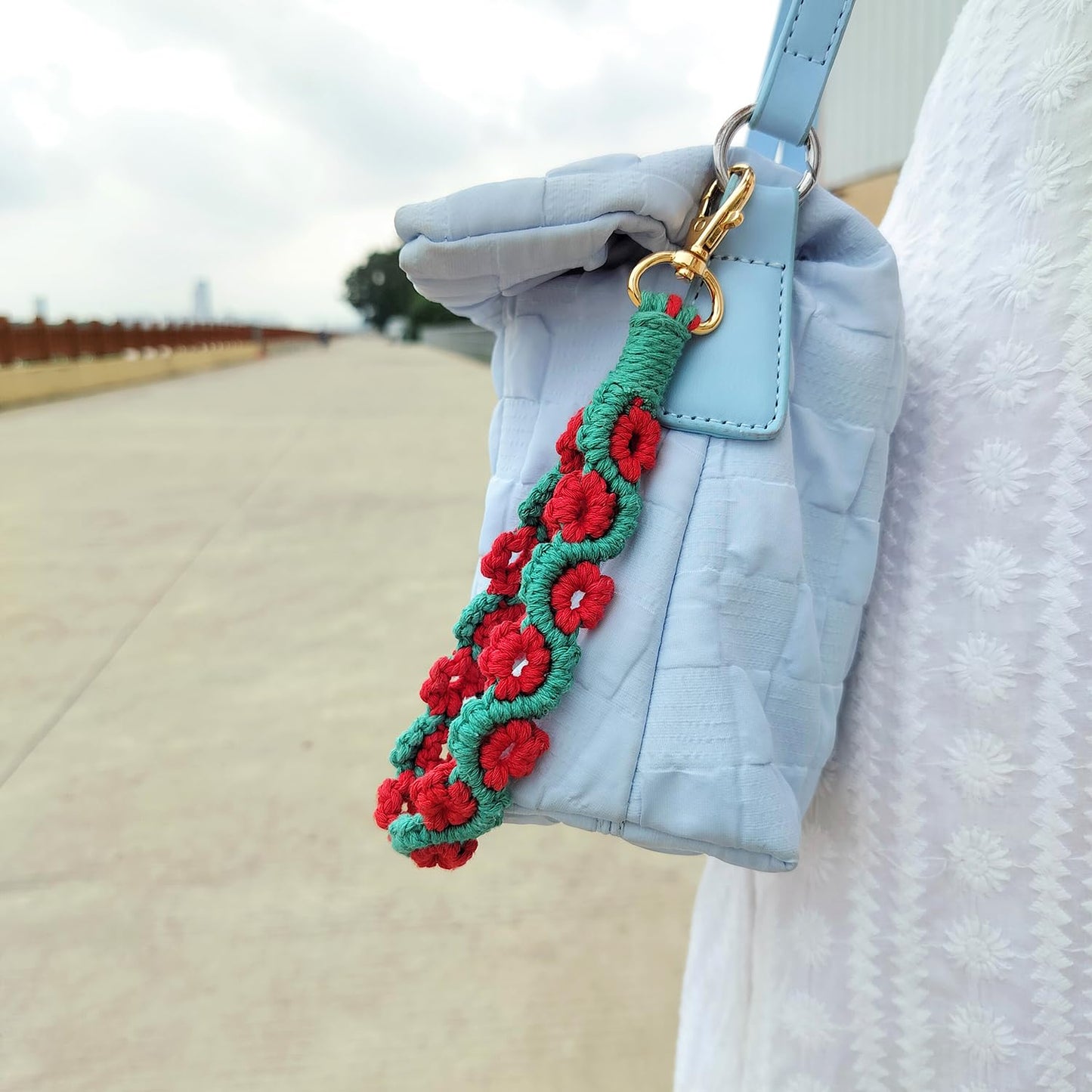 AOKSUNOVA Key Ring Band Macrame Lanyard Short Key Pendant Girls Gift for Women