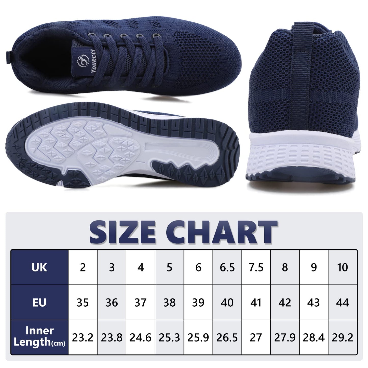 ANBIWANGLUO Damen Turnschuhe Sportliche Laufschuhe Schnürschuhe Atmungsaktive Outdoor Cross Trainer zum Joggen