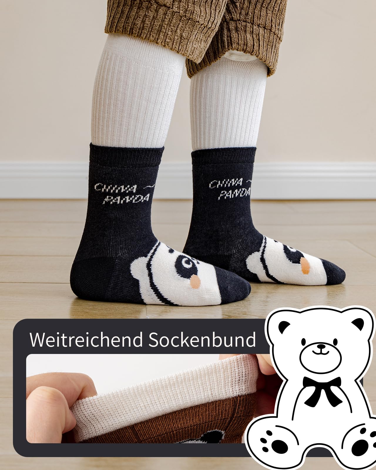 Kyopp 5 Paar Stoppersocken Kinder Baumwolle Socken Jungen Mädchen ABS Anti Rutsch Socken Tiermotive 25-37EU
