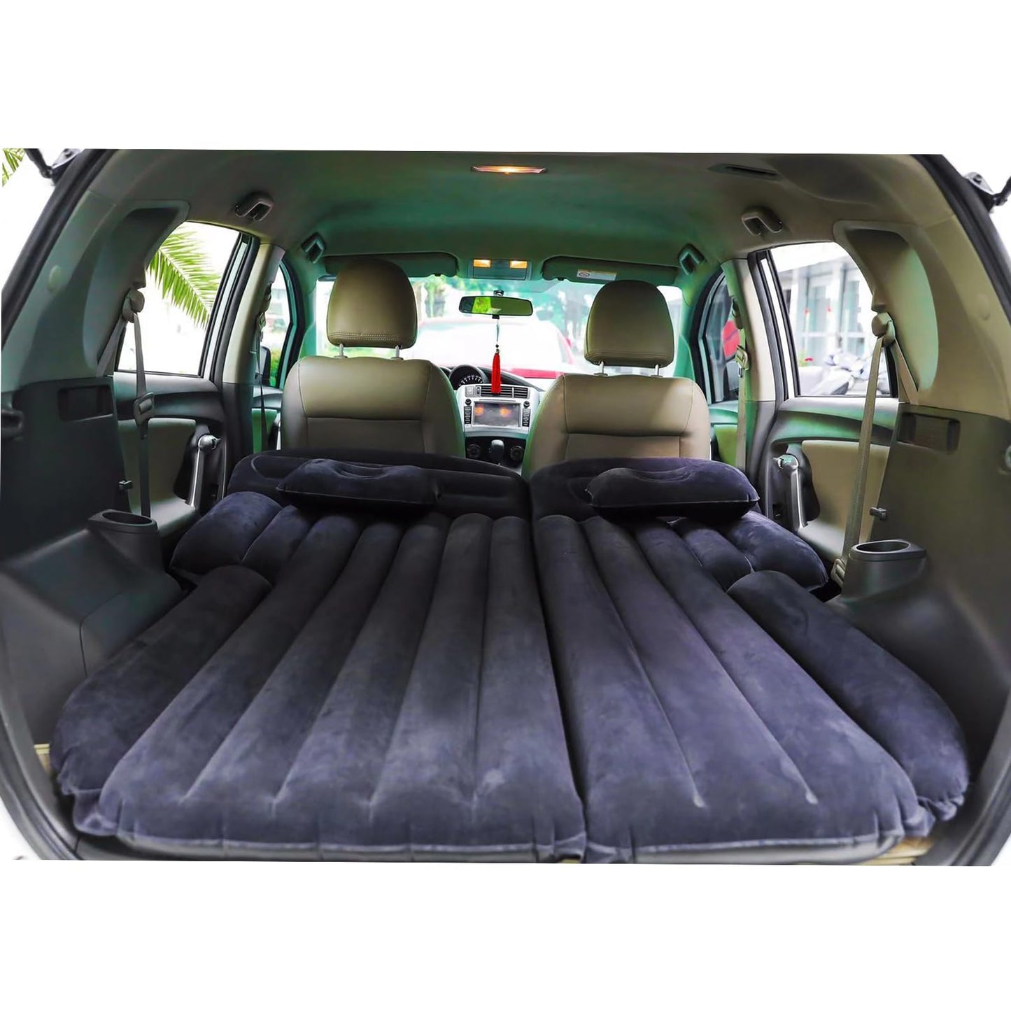 Icelus Auto Matratze SUV Luftmatratze with Luftpumpe 195 * 130 * 15 cm Aufblasbare Camping Kombi Luftbett für Auto Rücksitz Dickere Kofferraum Matratze Bett für Camping Outdoor Traveling
