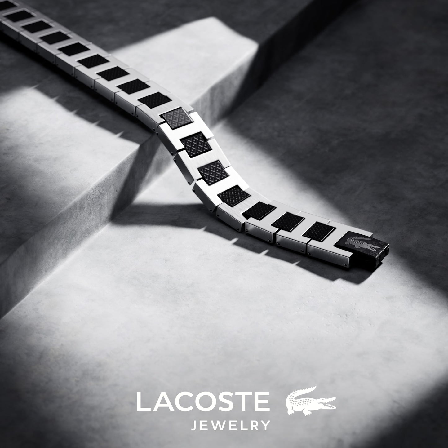 Lacoste Armband mit Knebelverschluss Kollektion METROPOLE Verziert mit petit piqué Muster - Erhältlich für ihn und sie