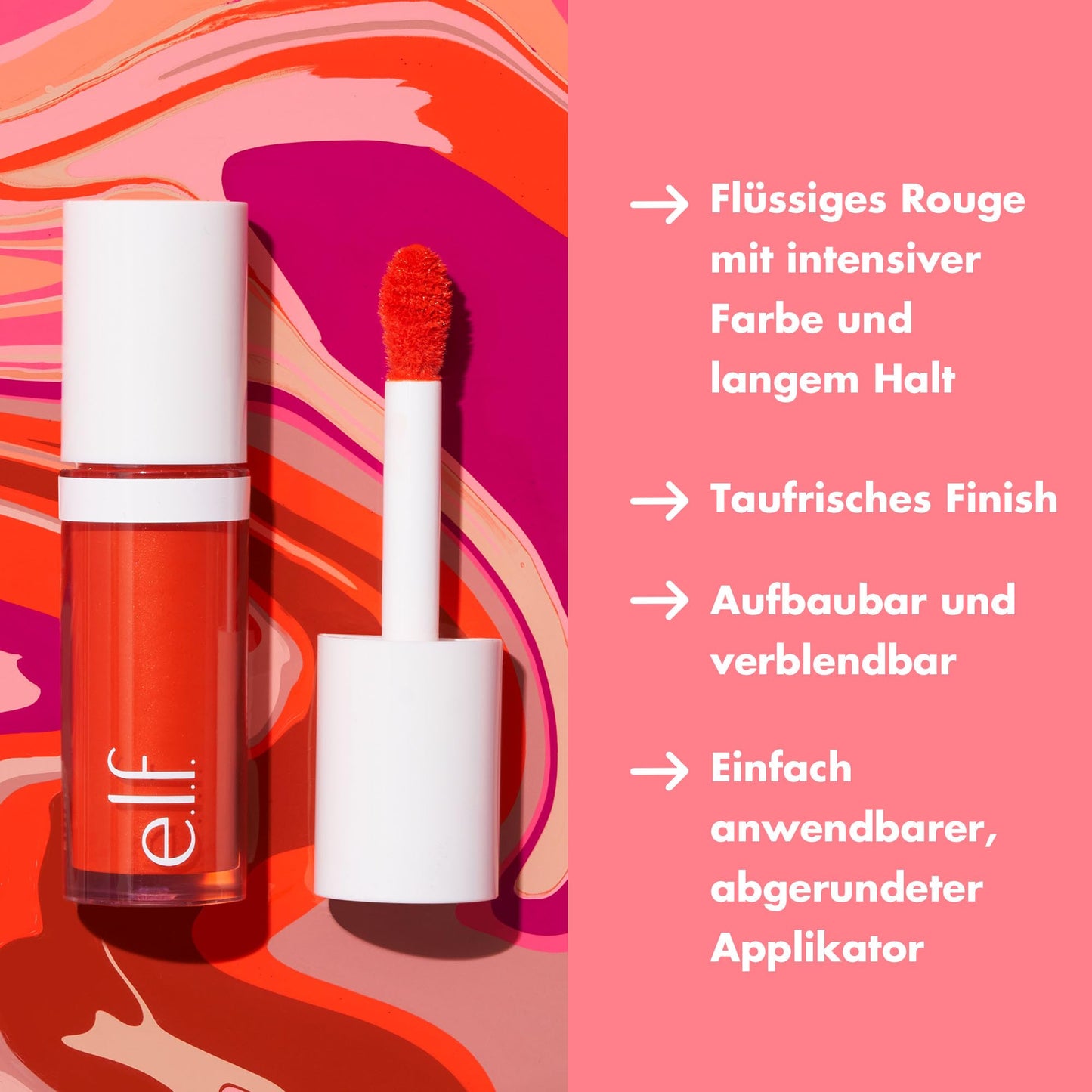 e.l.f. Camo Liquid Blush, Langanhaltendes Flüssiges Rouge Für Hochpigmentierte Farbe, Sorgt Für Ein Weiches, Taufrisches Finish, Vegan & Tierversuchsfrei, Dusty Rosé