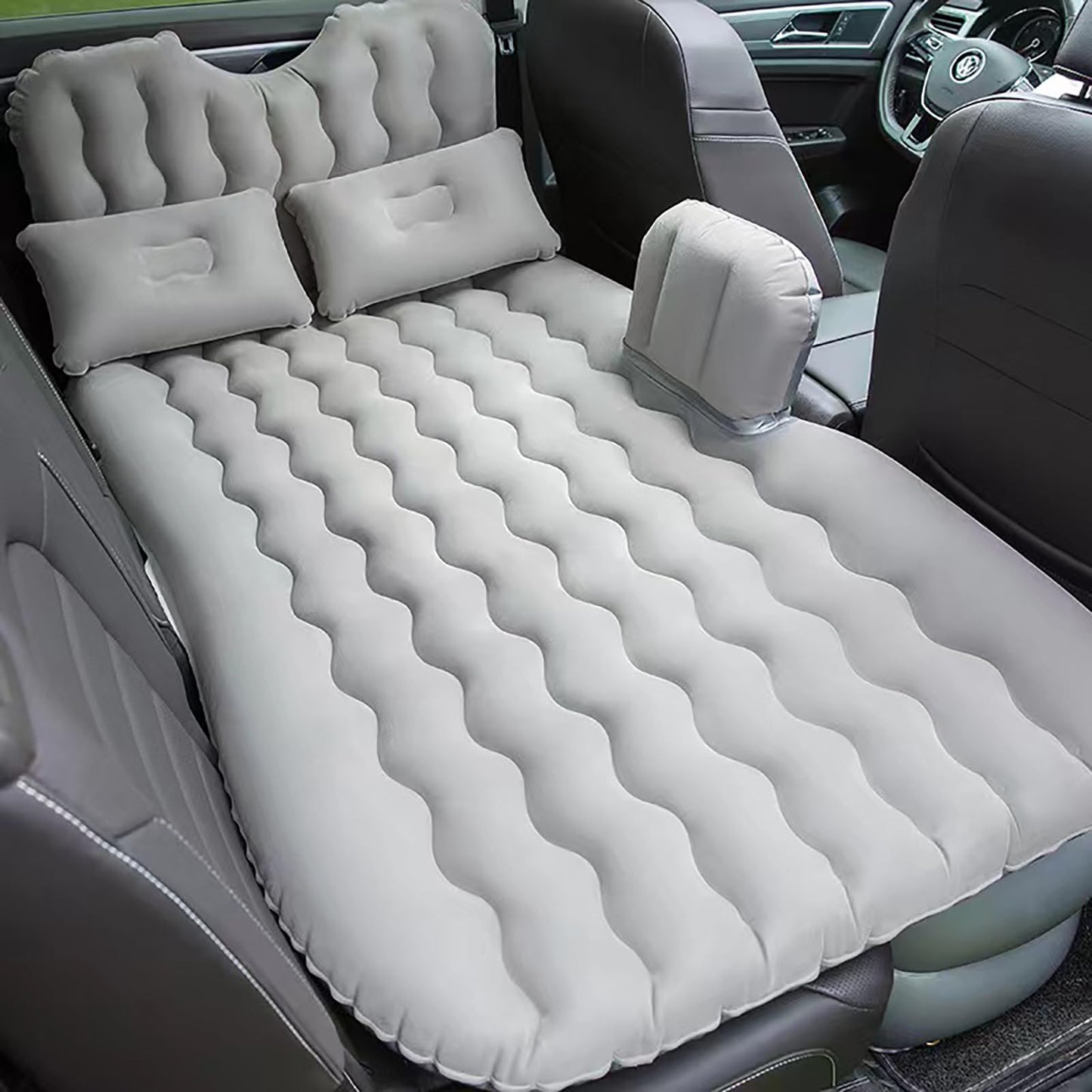 Icelus Auto Matratze SUV Luftmatratze with Luftpumpe 195 * 130 * 15 cm Aufblasbare Camping Kombi Luftbett für Auto Rücksitz Dickere Kofferraum Matratze Bett für Camping Outdoor Traveling