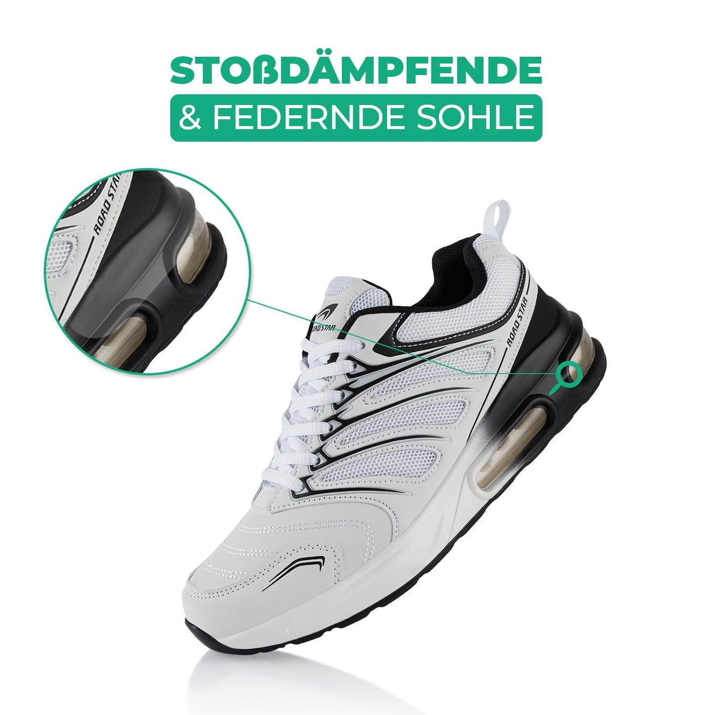 Fusskleidung® Damen Herren Sportschuhe Dämpfung Sneaker leichte Laufschuhe