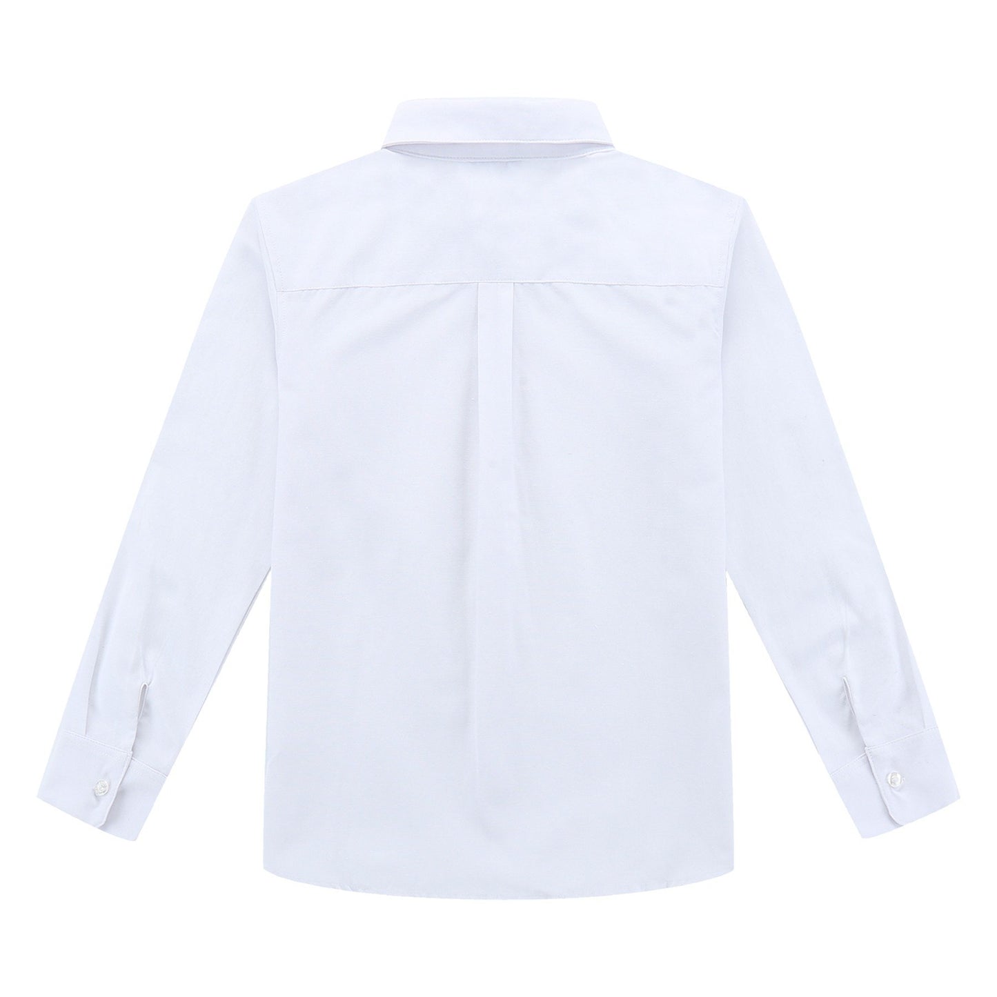 BIENZOE Jungen Schuluniform Lange ?rmel Knopf unten Oxford Hemd