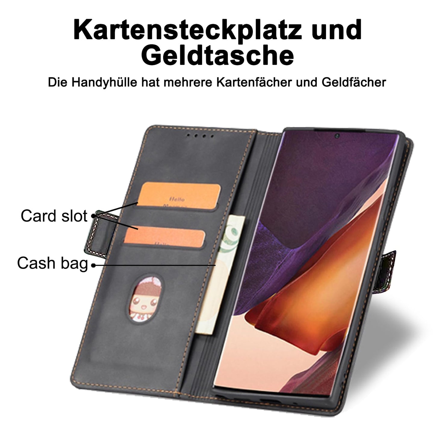 S. Dawezo Hülle für Samsung Galaxy S22 Plus, Premium Leder magnetische Handyhülle mit Ständer, Kartenfach und Brieftasche, Shock Absorbing, kompatibel mit Samsung S22 Plus-Kaffee