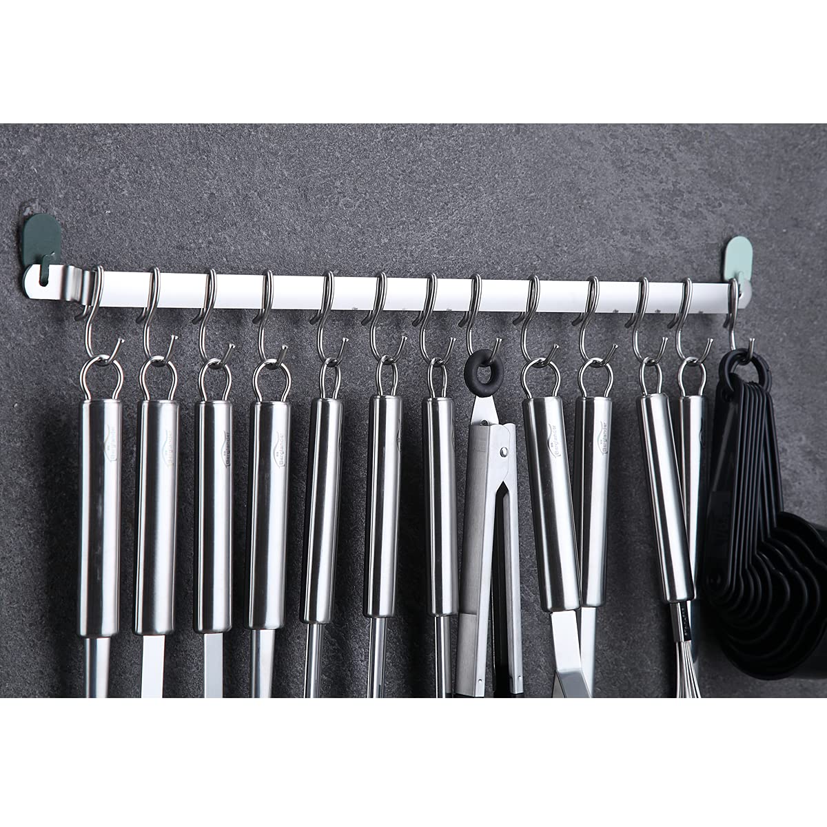 Berglander Küchenutensilien Set 38 teilig, Edelstahl Kochgeschirr Set, Küchenhelfer Kochgeschirr mit Utensilienhalter und Haken zum Aufhängen Spülmaschinenfest