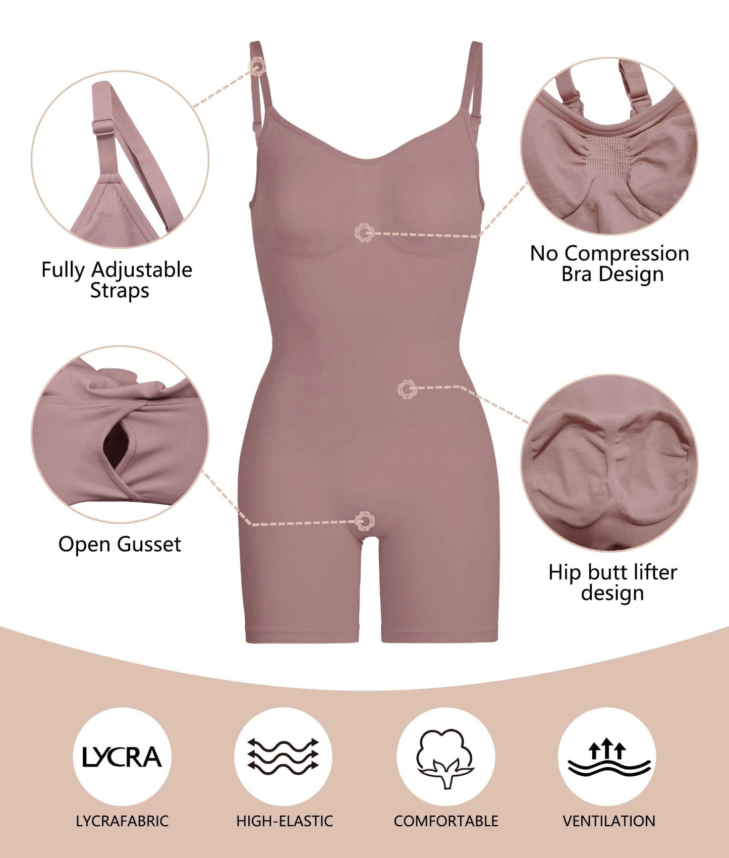 SHAPERX Shapewear Damen Figurformender Body Shaper Bauchweg Formende Bodys Abnehmen Shaping Bodysuit