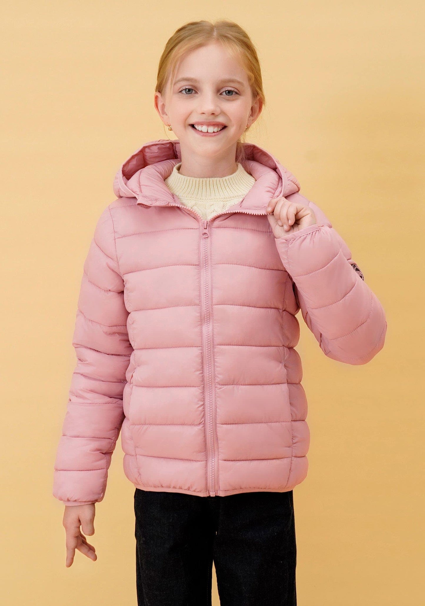 SOLOCOTE Jungen Wintermäntel Leichtgewichtige Wasserabweisende Winddichte Packbare Kapuzen Daunen Wie Wattierung Jacke