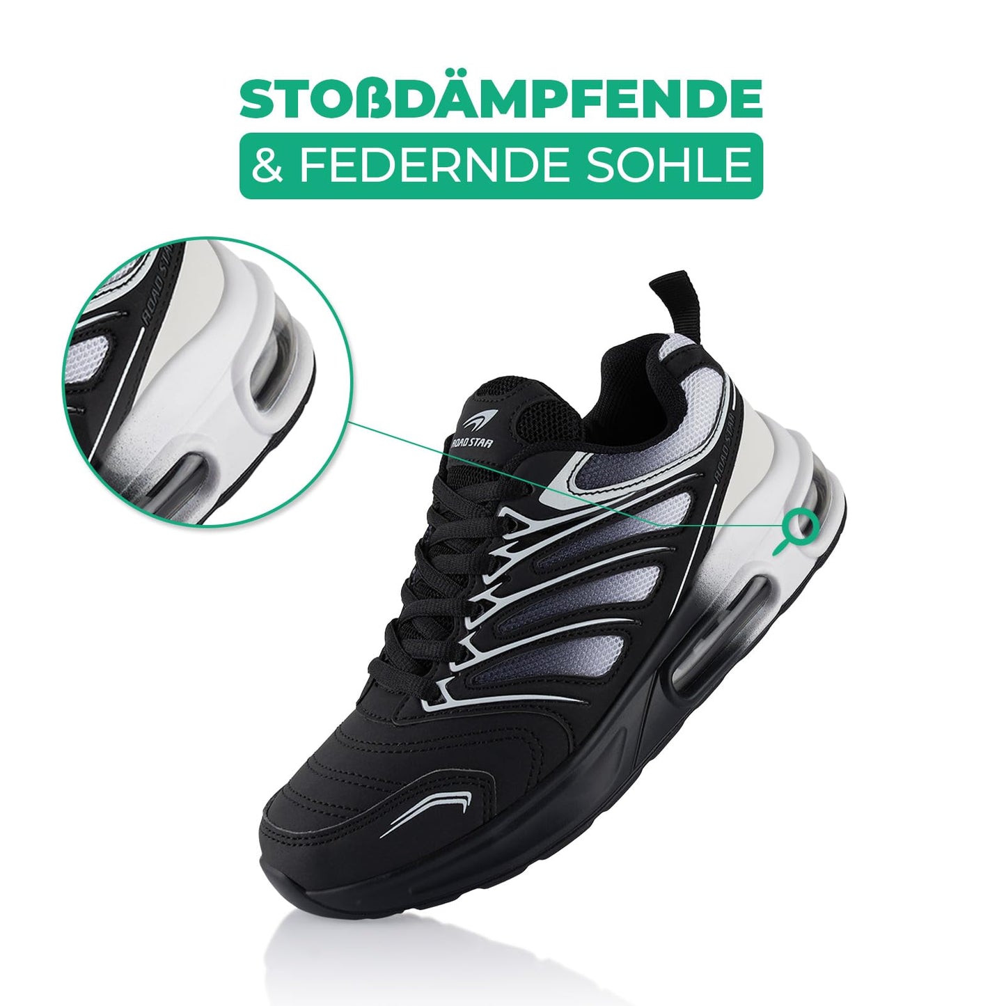Fusskleidung® Damen Herren Sportschuhe Dämpfung Sneaker leichte Laufschuhe