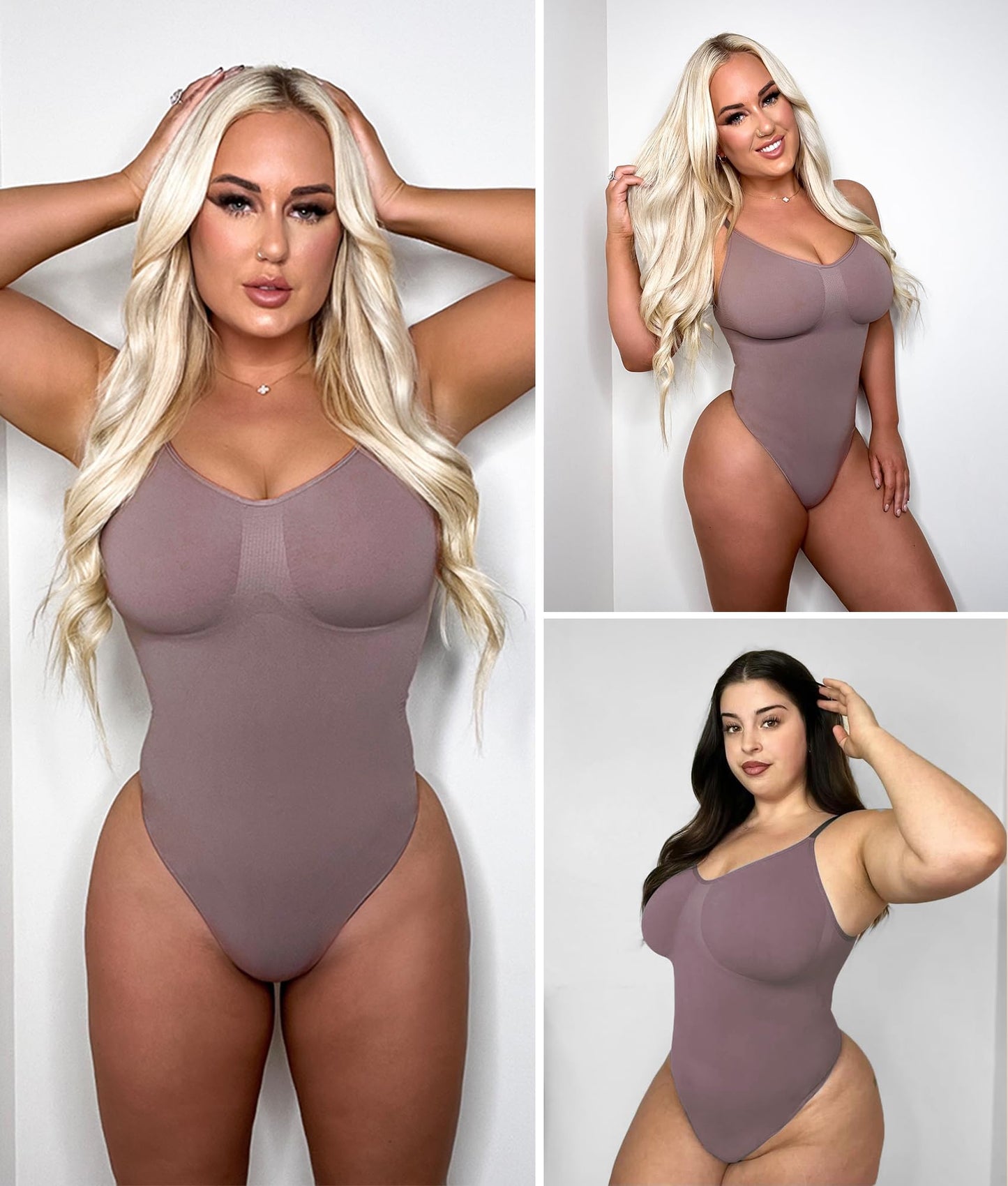 SHAPERX Shapewear Damen Bauchweg Bodysuit Formender Body Shaper Sculpting Tanga mit Verstellbarer Schultergurt