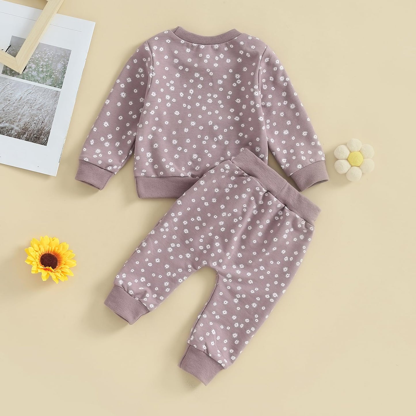 Himllauen Baby Mädchen Kleidung Sweatshirt + Lange Hose Zweiteiler Babykleidung Set Kleinkind Outfits