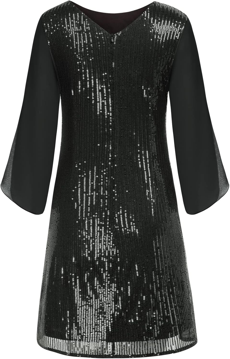 GRACE KARIN Damen Pailletten Kleid 3/4 Ärmel Party Cocktailkleid Club Glitzer Kleid Vintage MidiKleid Festlich Abendkleid