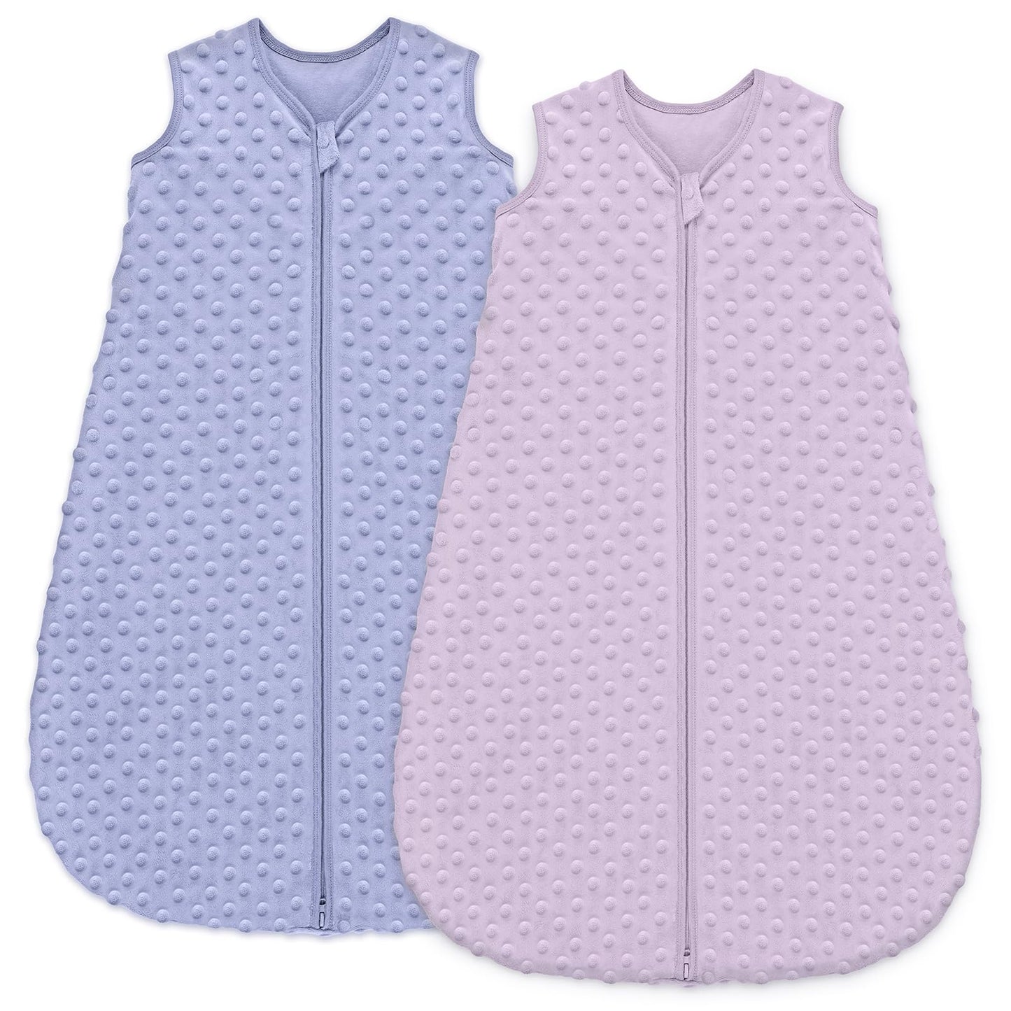 Unnivoll Schlafsack Baby 1.5 Tog Babyschlafsack 0-6 Monate 2er Pack Schlafsack Winter Herbst 67 cm für Jungen Mädchen Neugeborene Kaffee