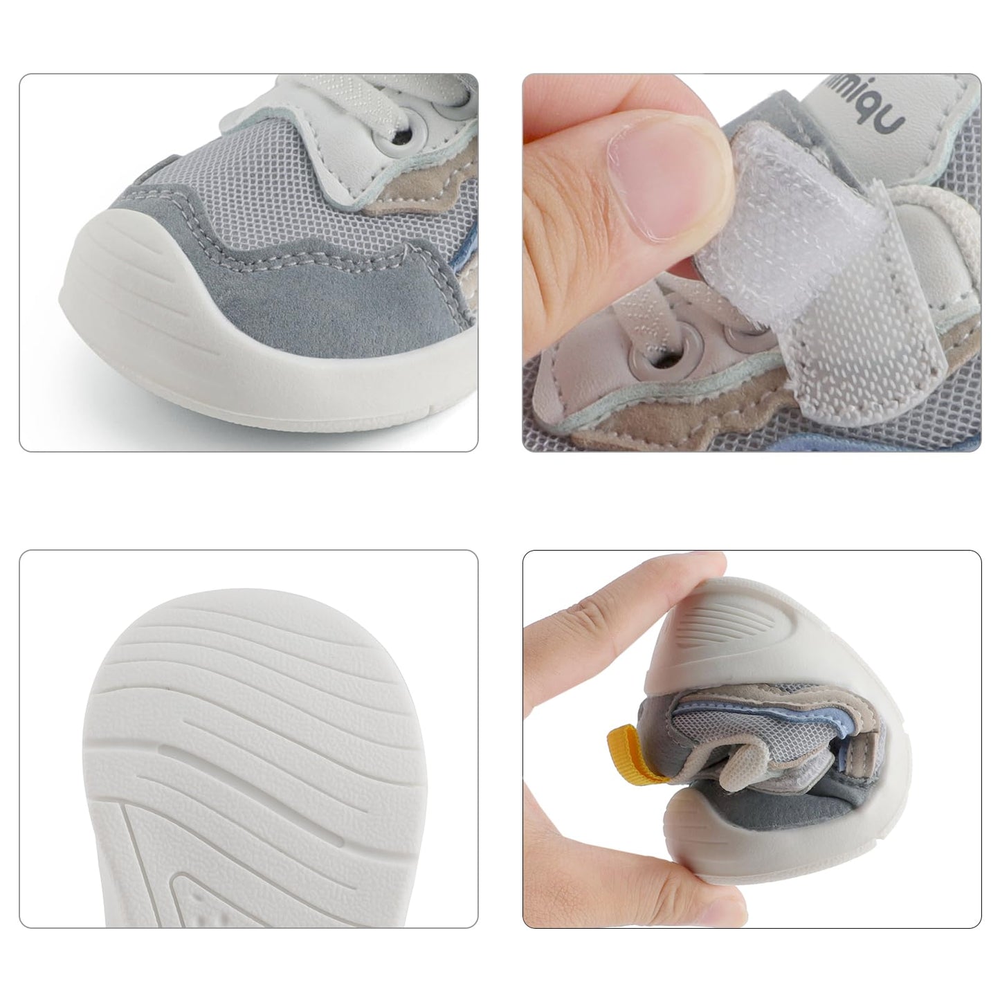 LACOFIA Baby First Walking Shoes Toddler Non-Slip Rubber Sole Trainers