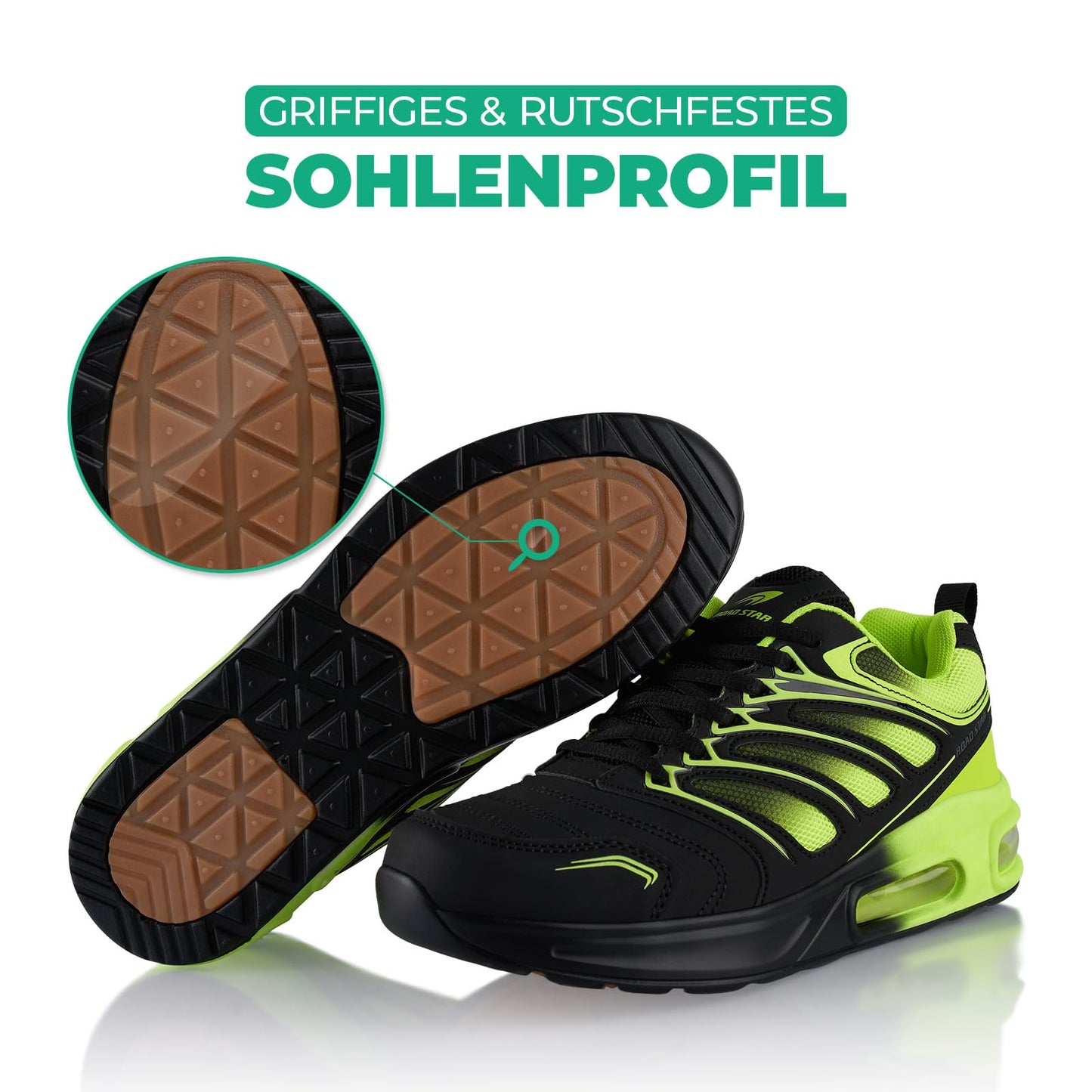 Fusskleidung® Damen Herren Sportschuhe Dämpfung Sneaker leichte Laufschuhe