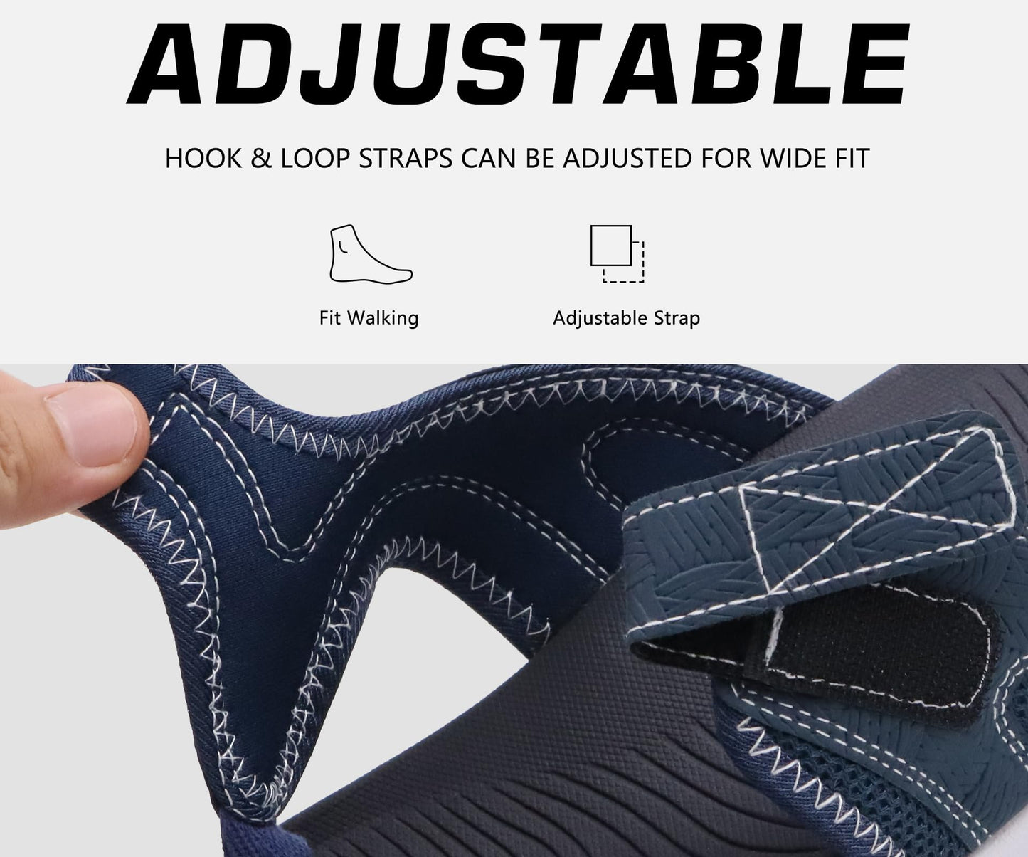 COFACE Sandalen Herren Zehentrenner Weiche Bequeme Flip Flops Arch Support Orthopädische Sommer Leder Sandalen für Herren Badelatschen Outdoor