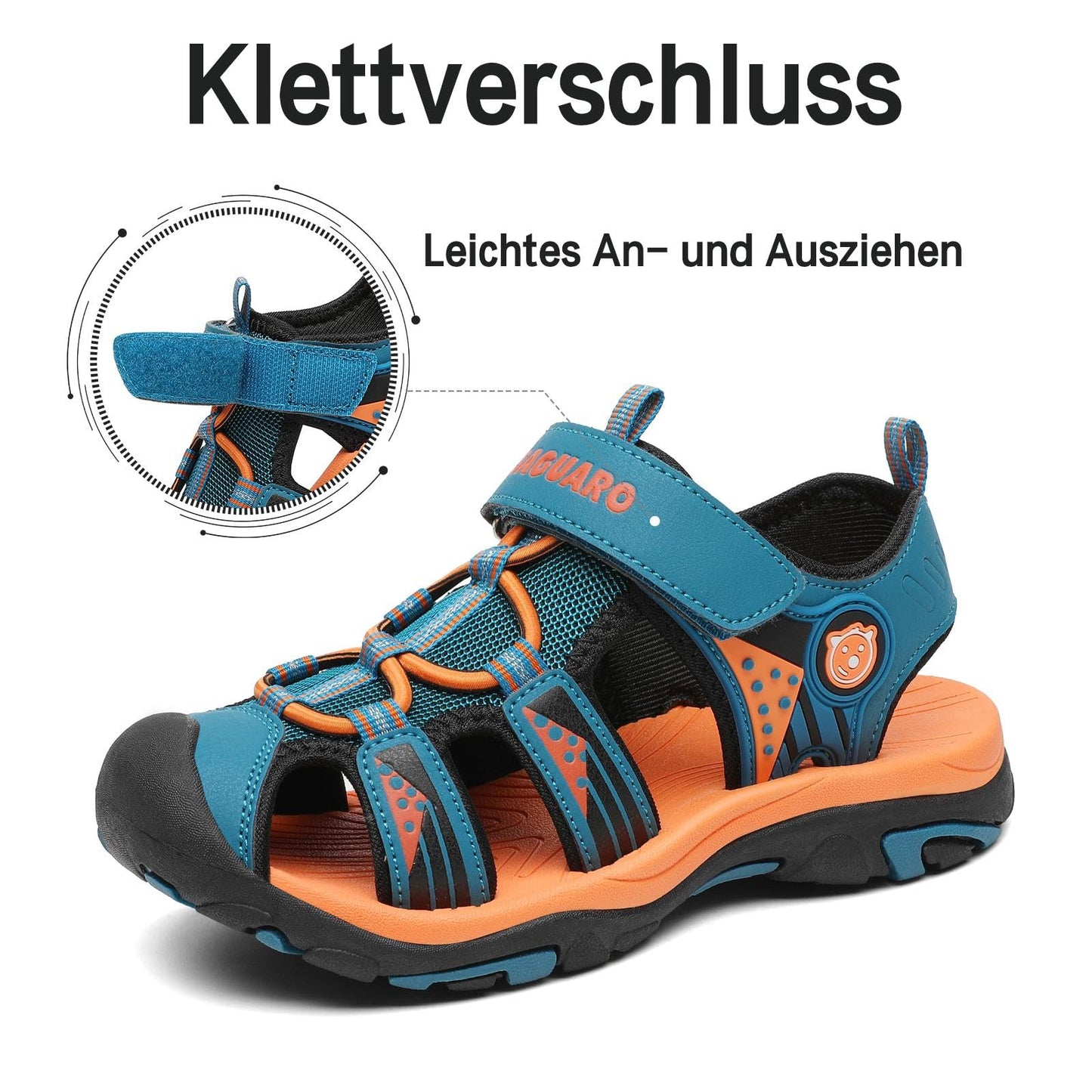 SAGUARO Kinder Sandalen für Jungen Mädchen Trekkingandalen Atmungsaktiv Rutschfest Wandersandalen