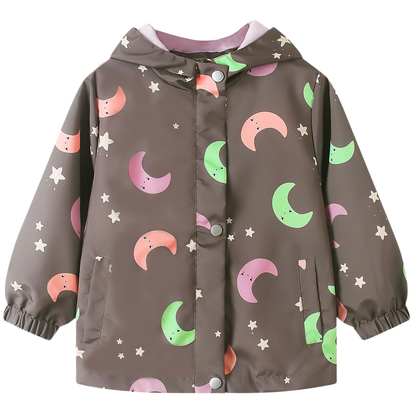 JinBei Children's Waterproof Jacket Children's Hooded Coat Windproof Jackets Long Sleeve Jacket Outdoor Lightweight Zip Coat for Boys & Girls Size 98-134