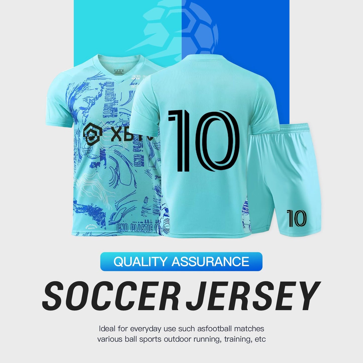 Sternstunde Trikot Sets Kinder, Hause/Auswärts Fußballtrikot für Kinder,Herren Jungen Fussball Jersey Football Trikots, Sportshirt Junge Football Training Tshirts Shorts und Socken Anzug