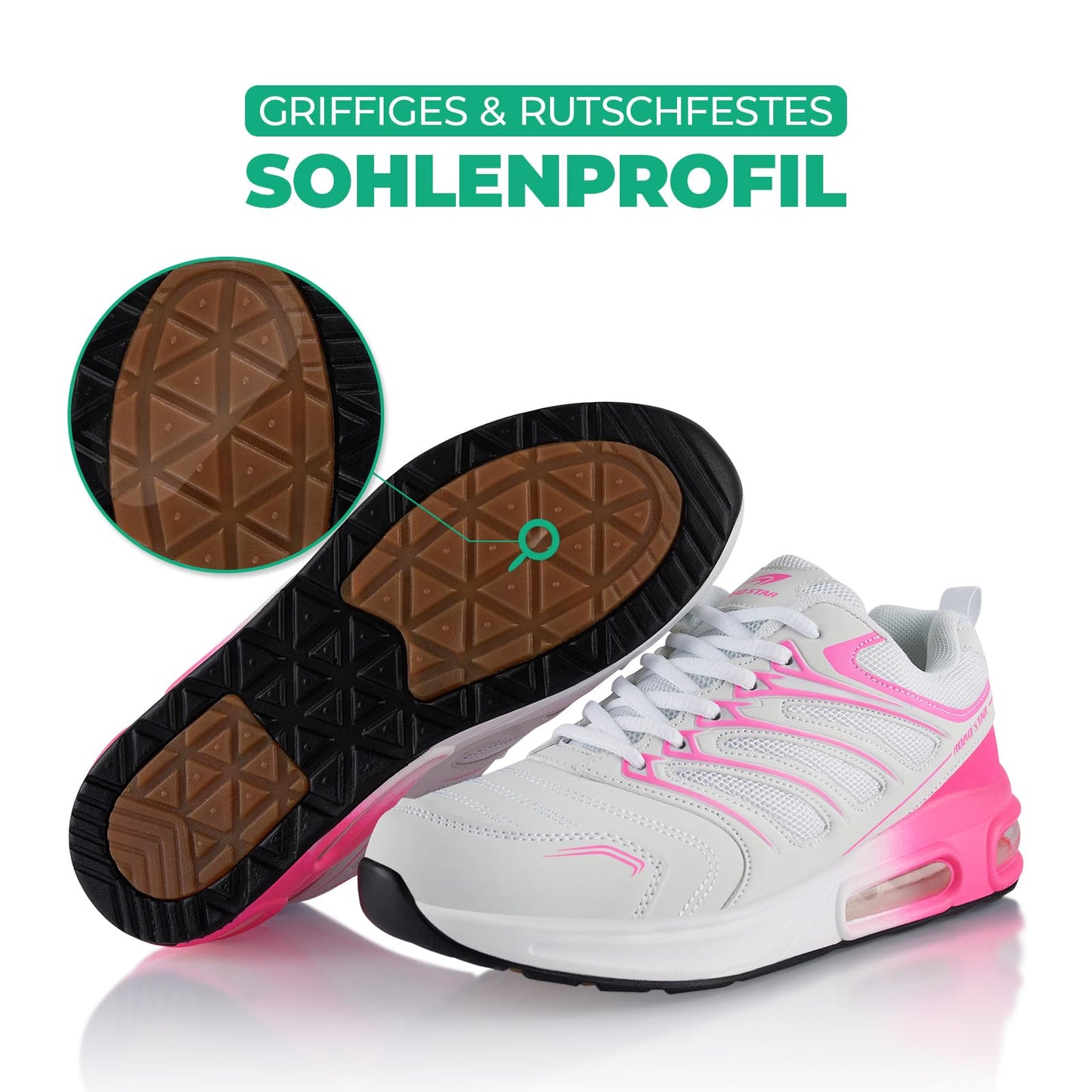 Fusskleidung® Damen Herren Sportschuhe Dämpfung Sneaker leichte Laufschuhe